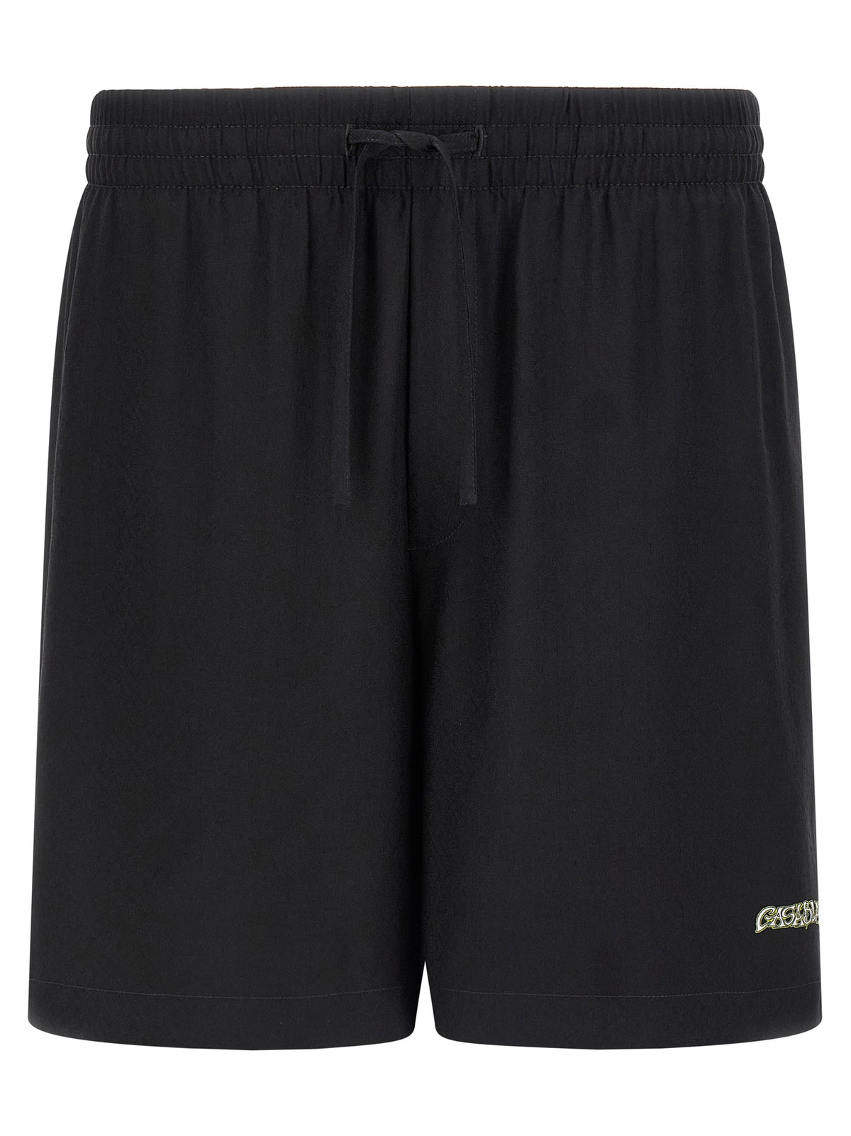 Casablanca Black Silk Bermuda Men's Shorts