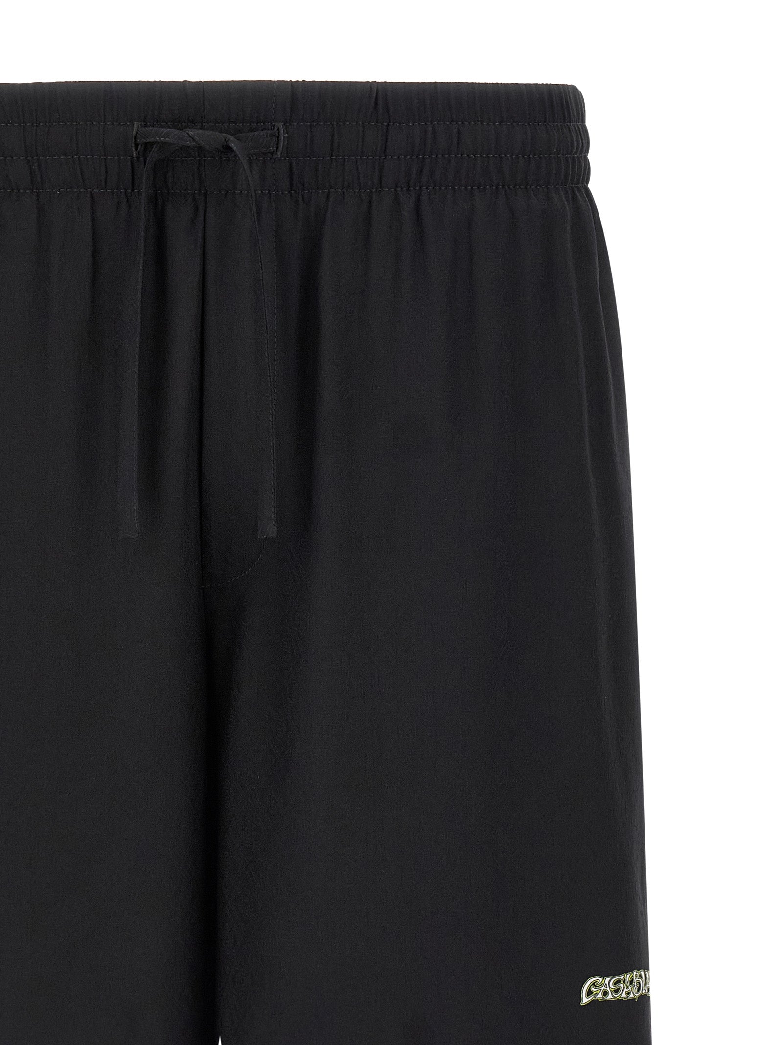 Casablanca Black Silk Bermuda Men's Shorts