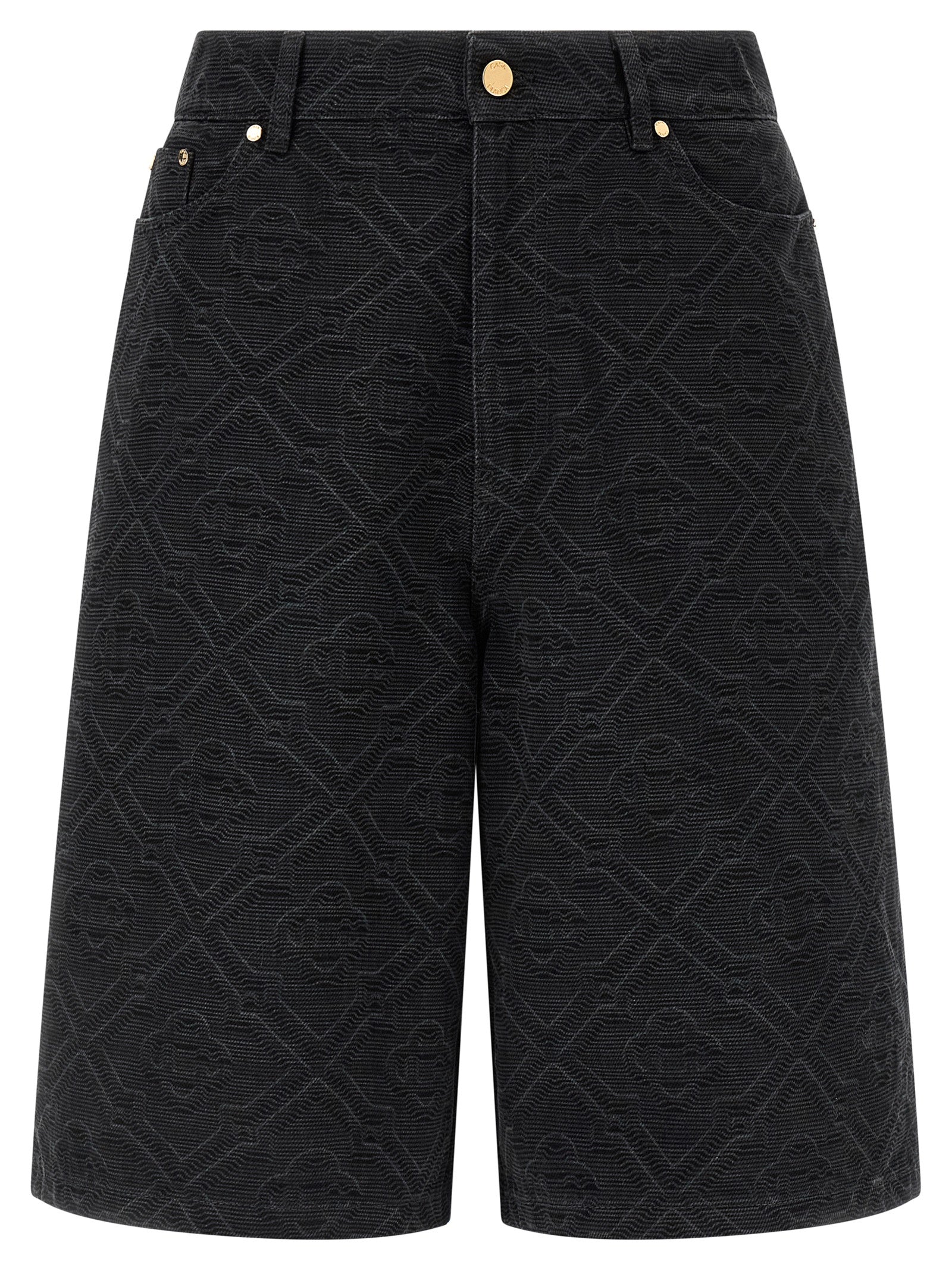 Casablanca Black Cotton Bermuda Men's Shorts