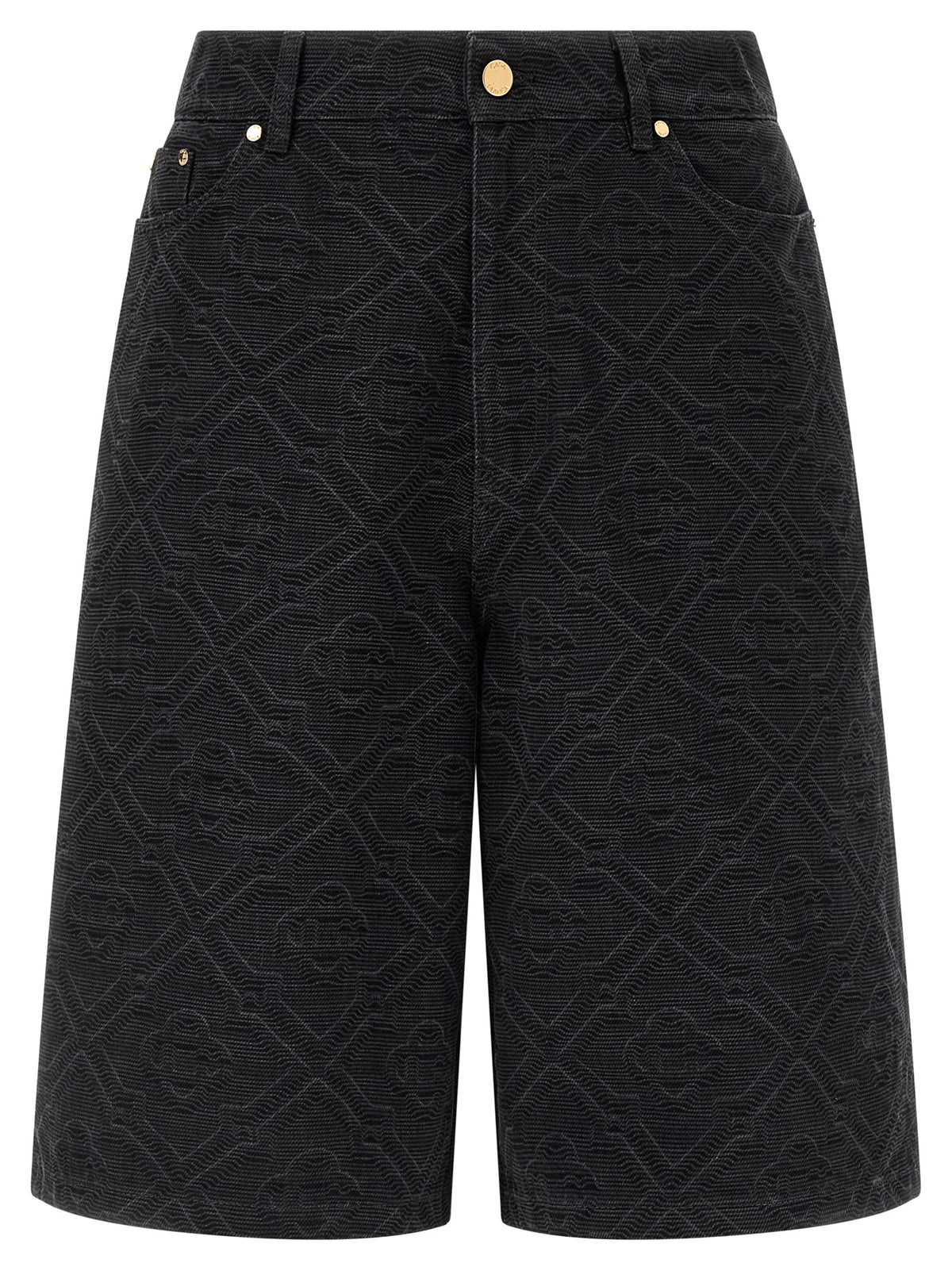 Casablanca Black Cotton Bermuda Men's Shorts