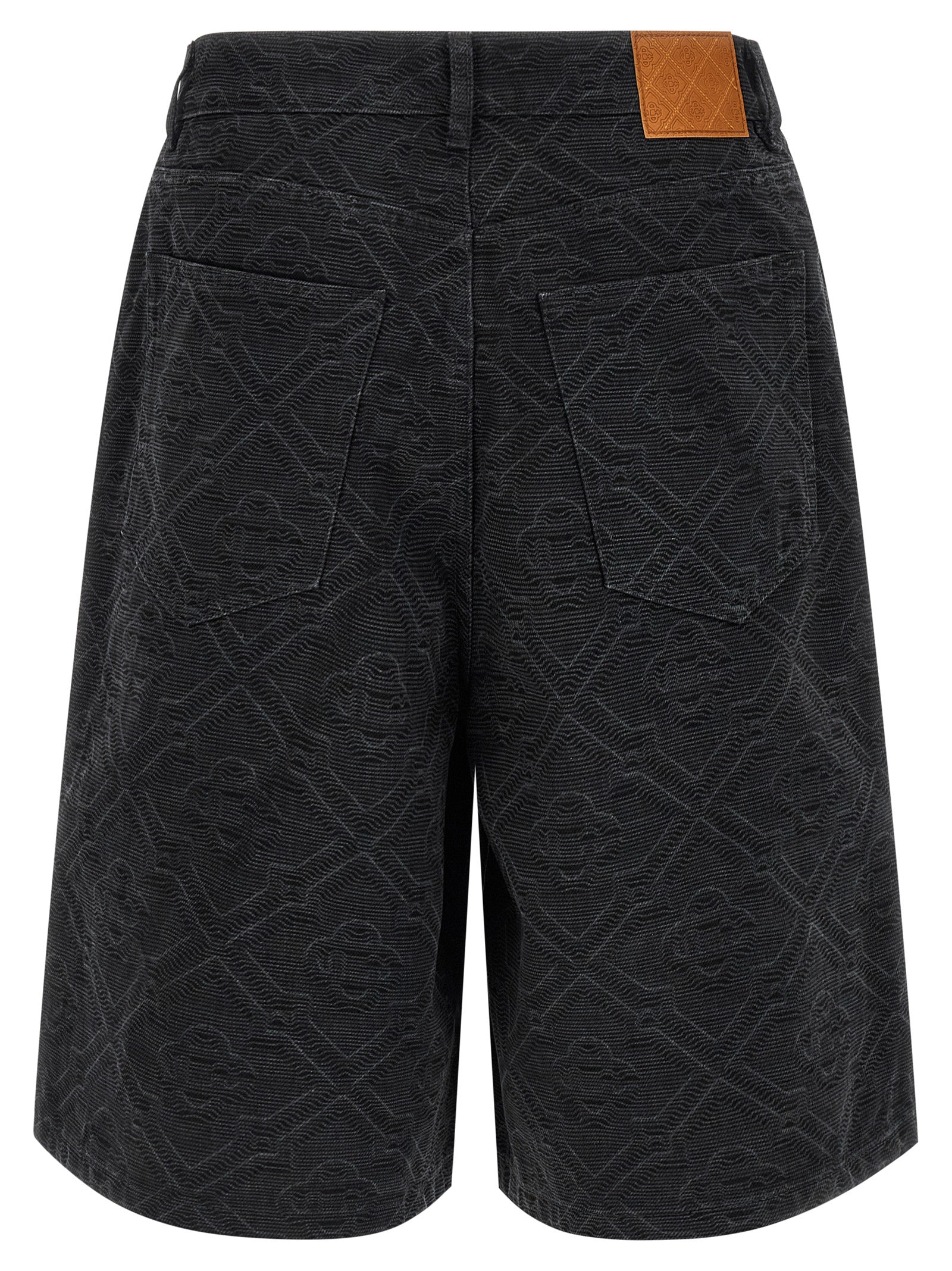 Casablanca Black Cotton Bermuda Men's Shorts