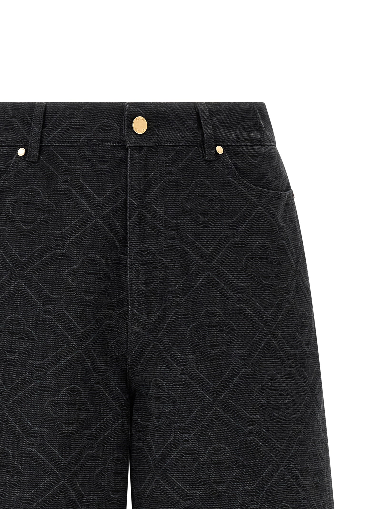 Casablanca Black Cotton Bermuda Men's Shorts