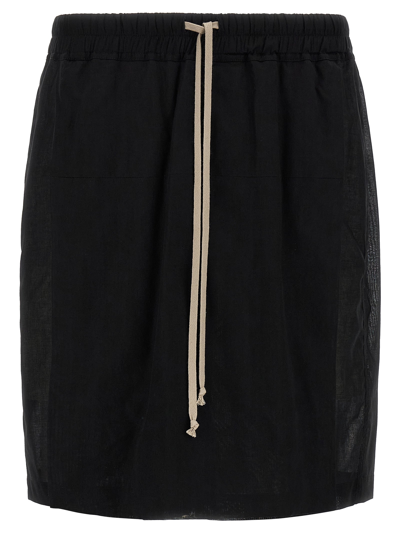 Rick Owens Black Cotton Bermuda Men's Shorts
