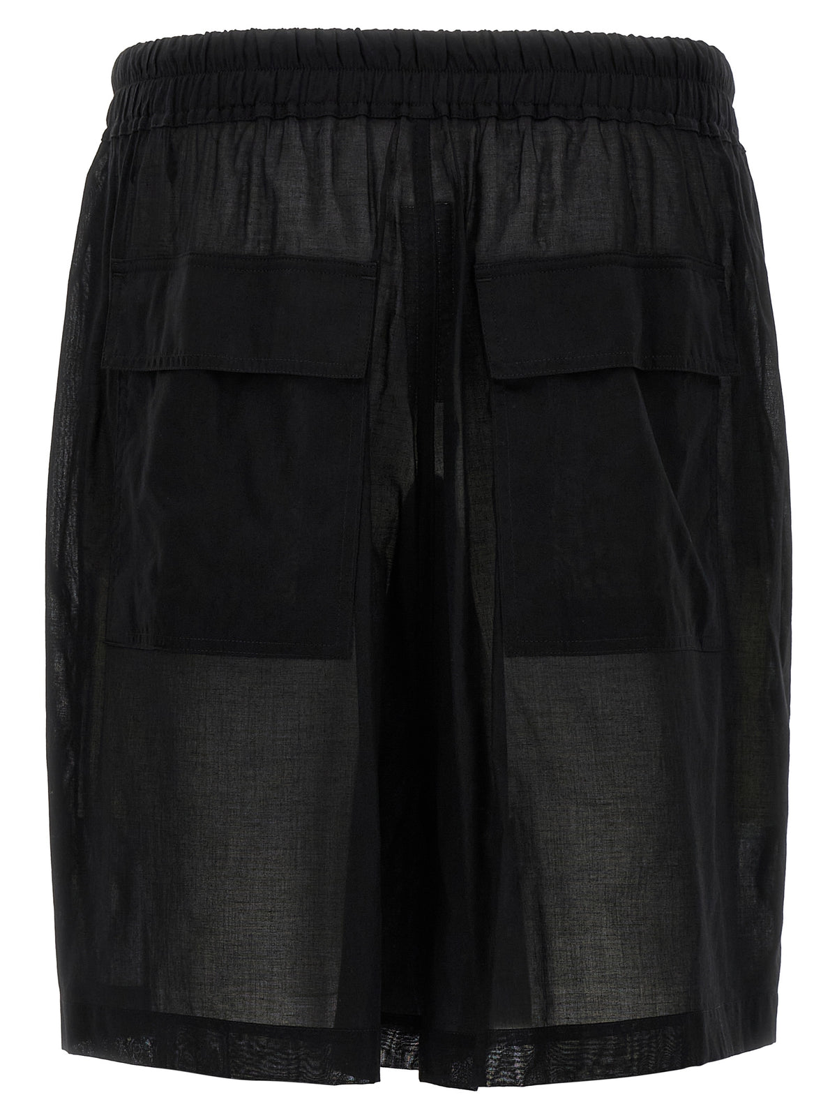 Rick Owens Black Cotton Bermuda Men's Shorts