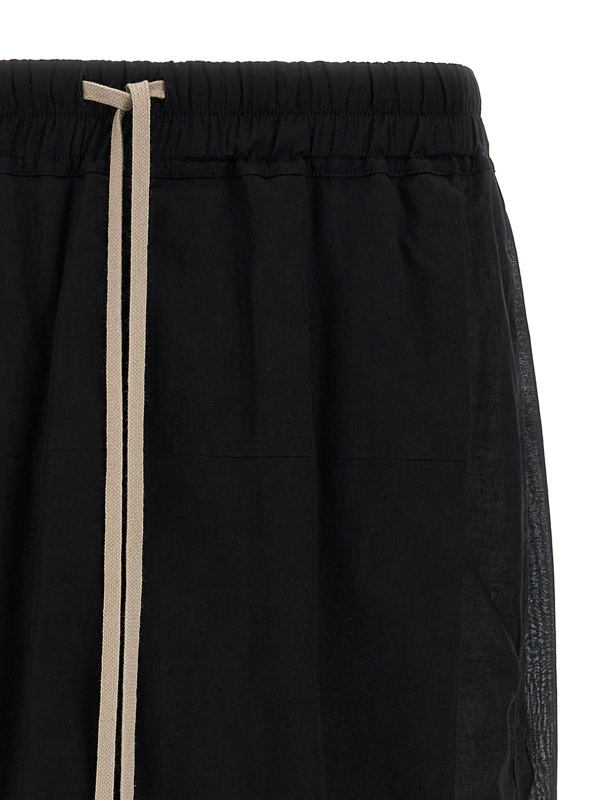 Rick Owens Black Cotton Bermuda Men's Shorts