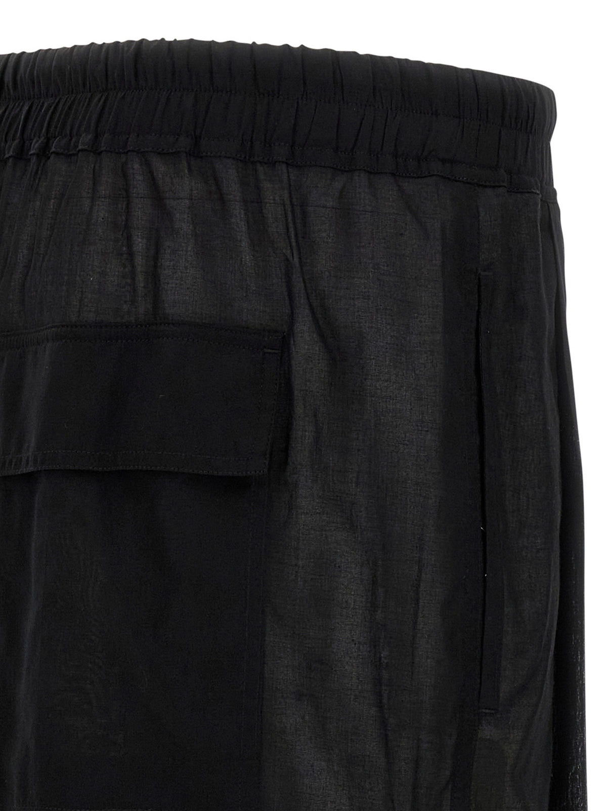 Rick Owens Black Cotton Bermuda Men's Shorts