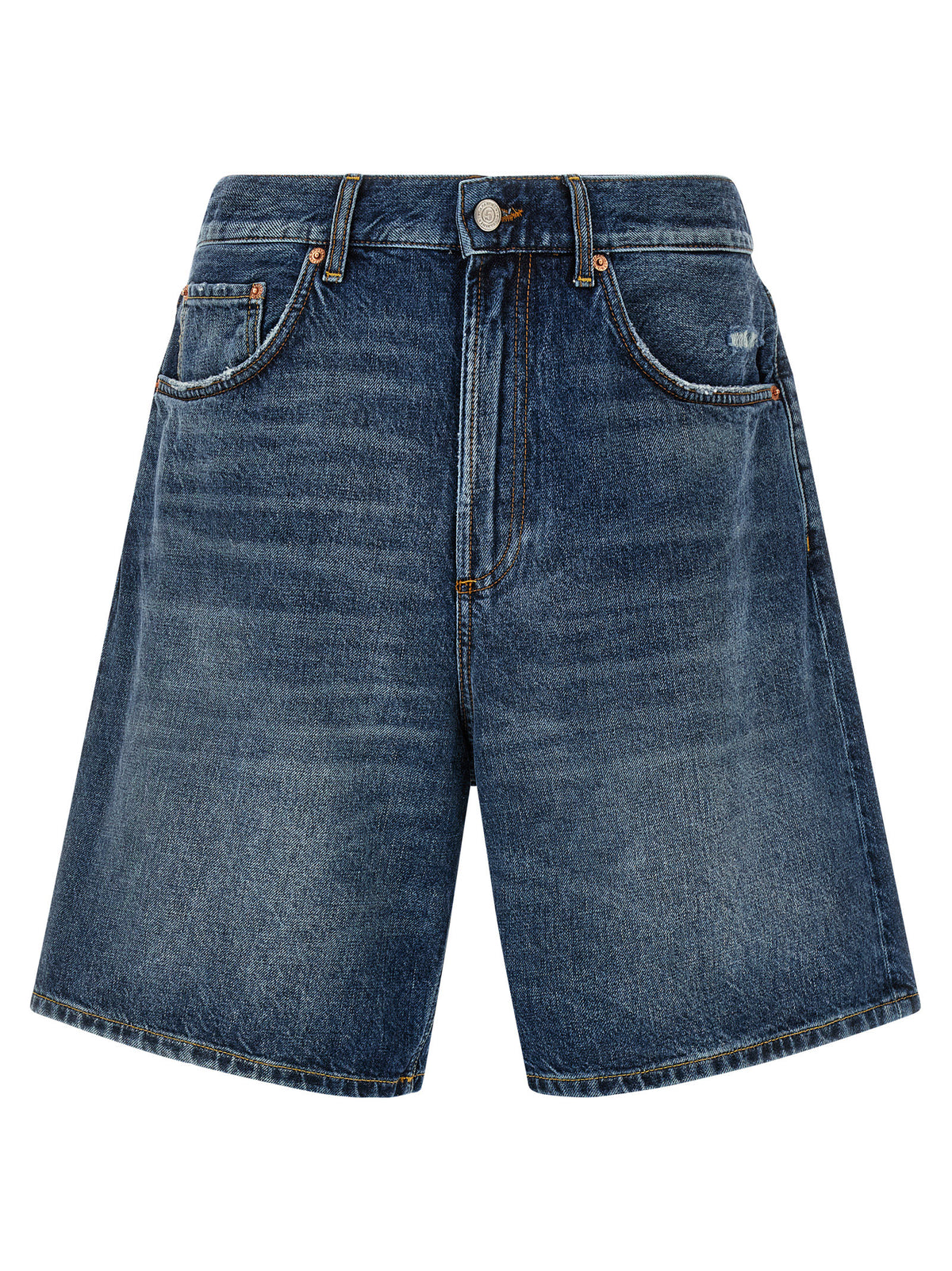Department 5 Blue Cotton Bermuda Men's Shorts