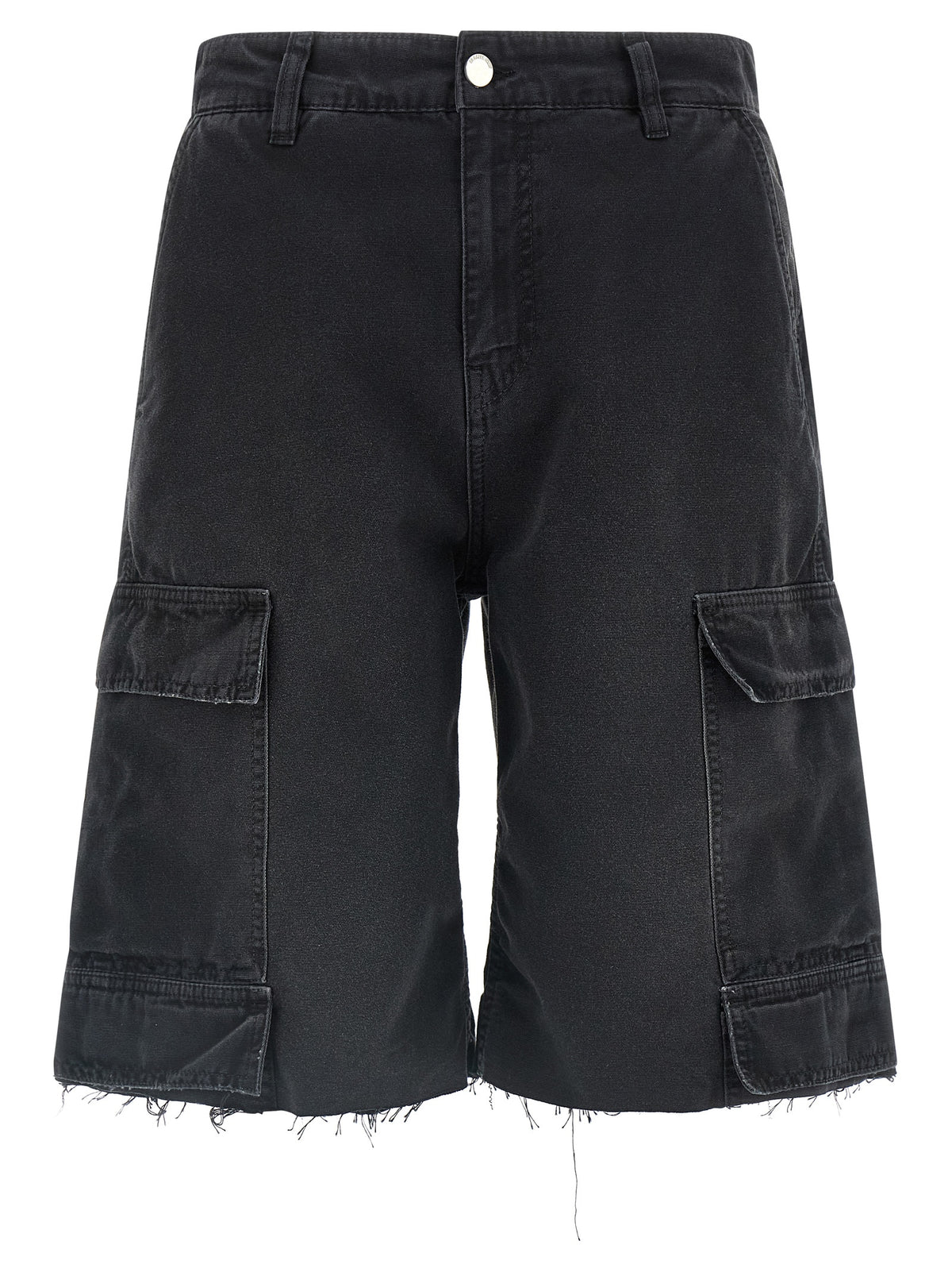 44 Label Group Black Cotton Bermuda Men's Shorts