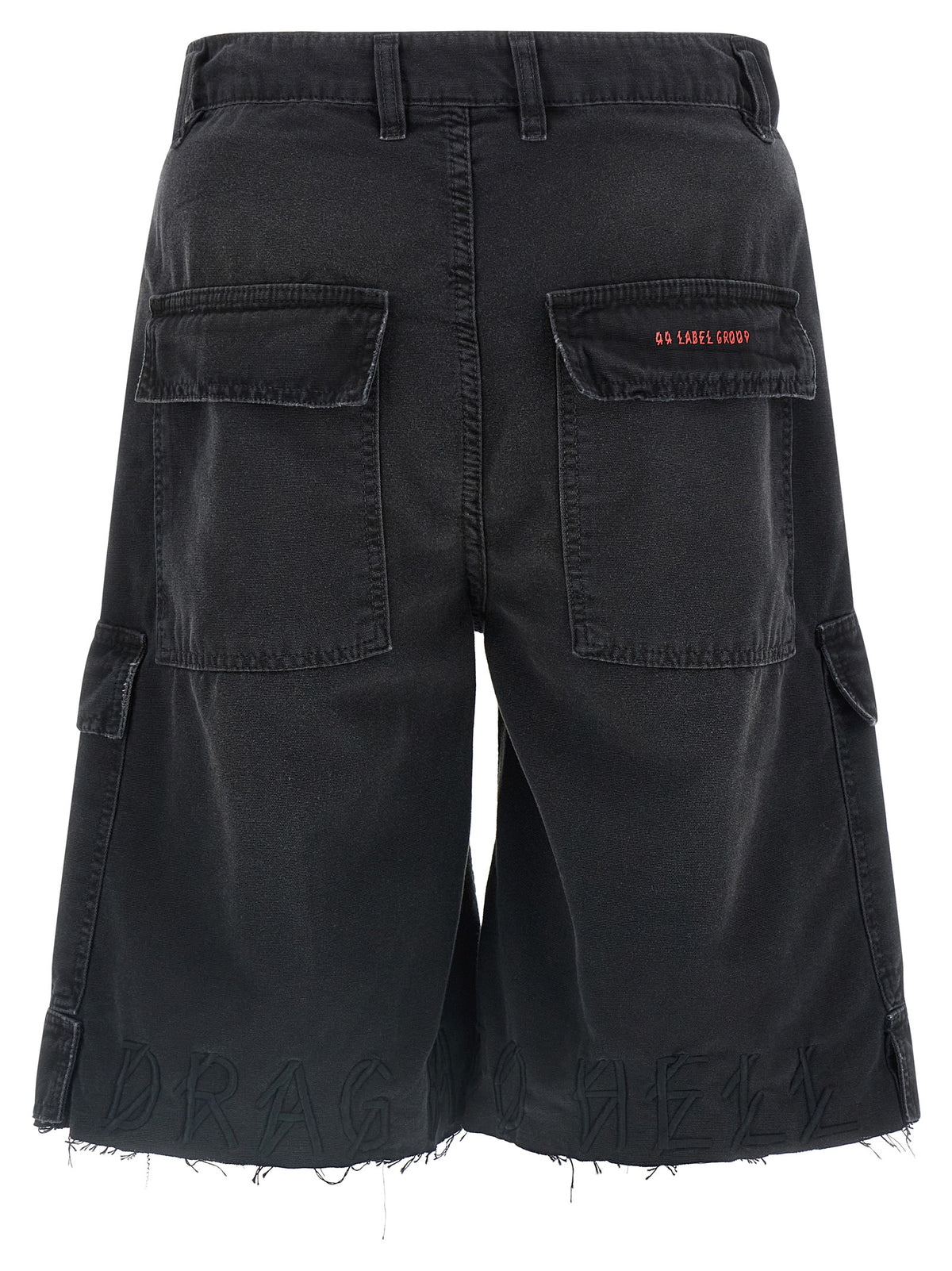 44 Label Group Black Cotton Bermuda Men's Shorts