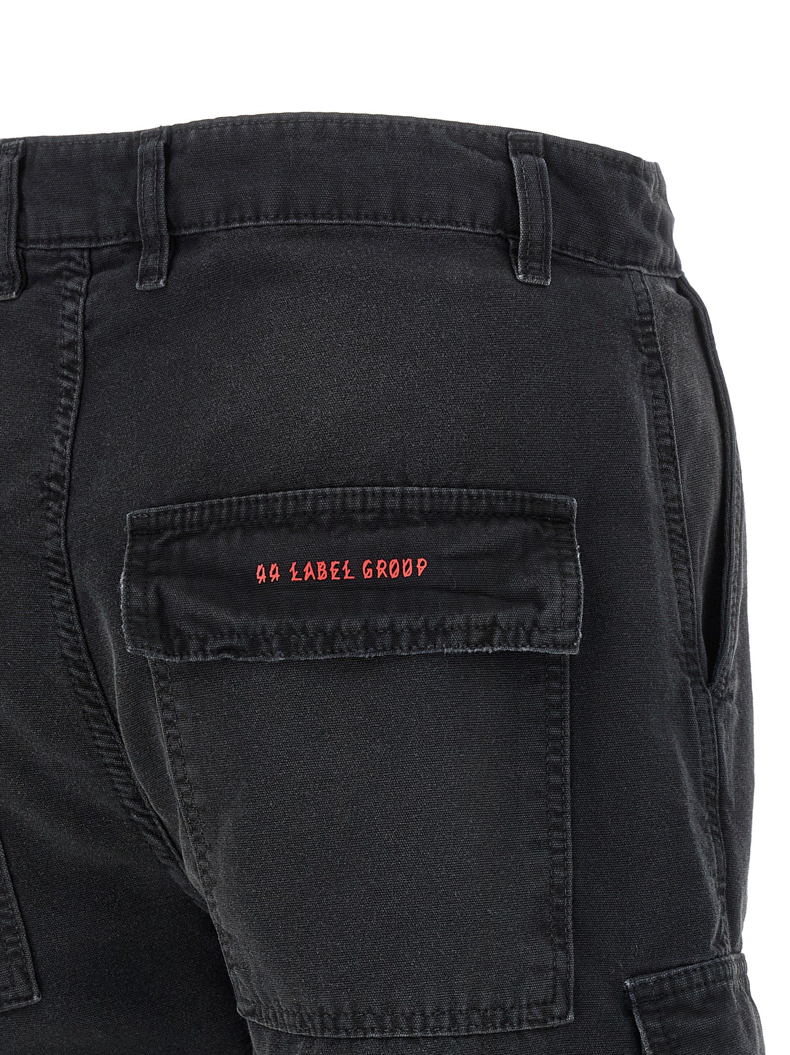 44 Label Group Black Cotton Bermuda Men's Shorts