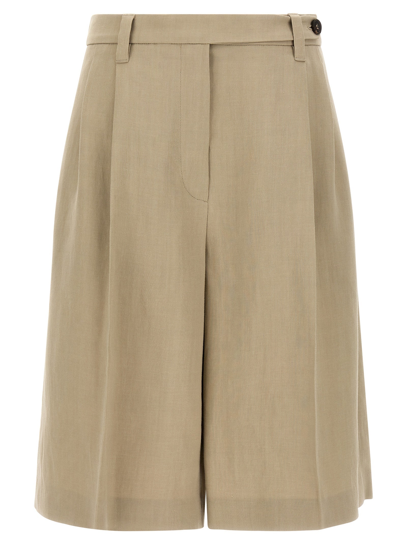 Brunello Cucinelli Beige Viscose Bermuda Women's Shorts