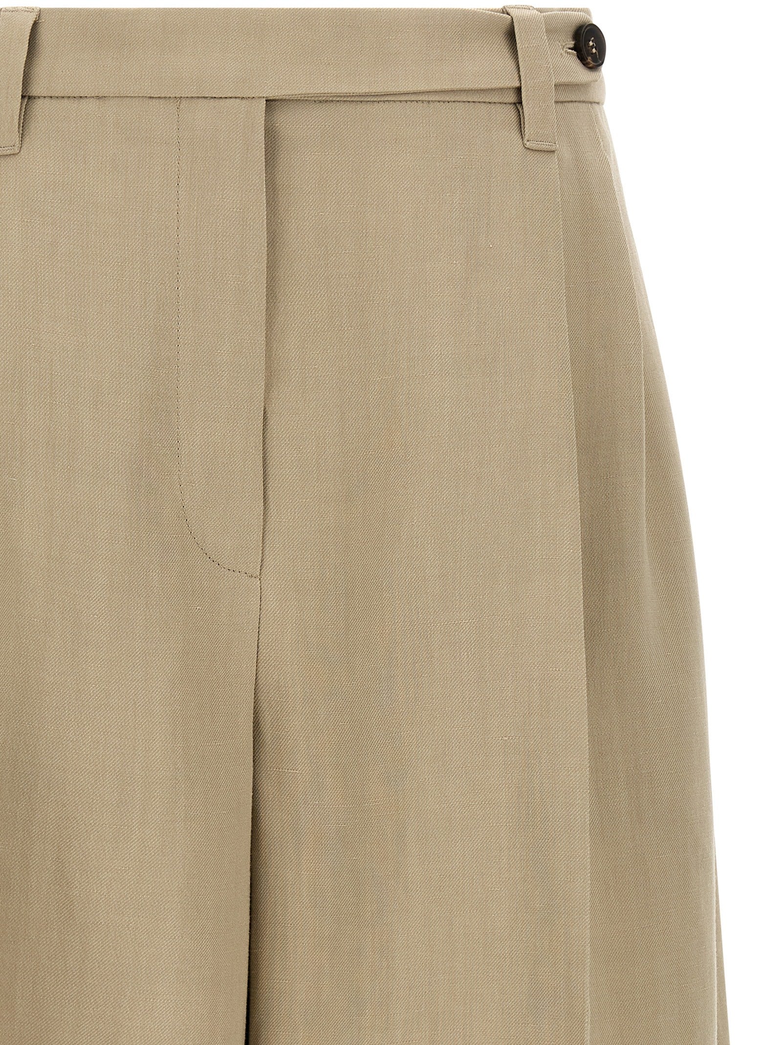 Brunello Cucinelli Beige Viscose Bermuda Women's Shorts