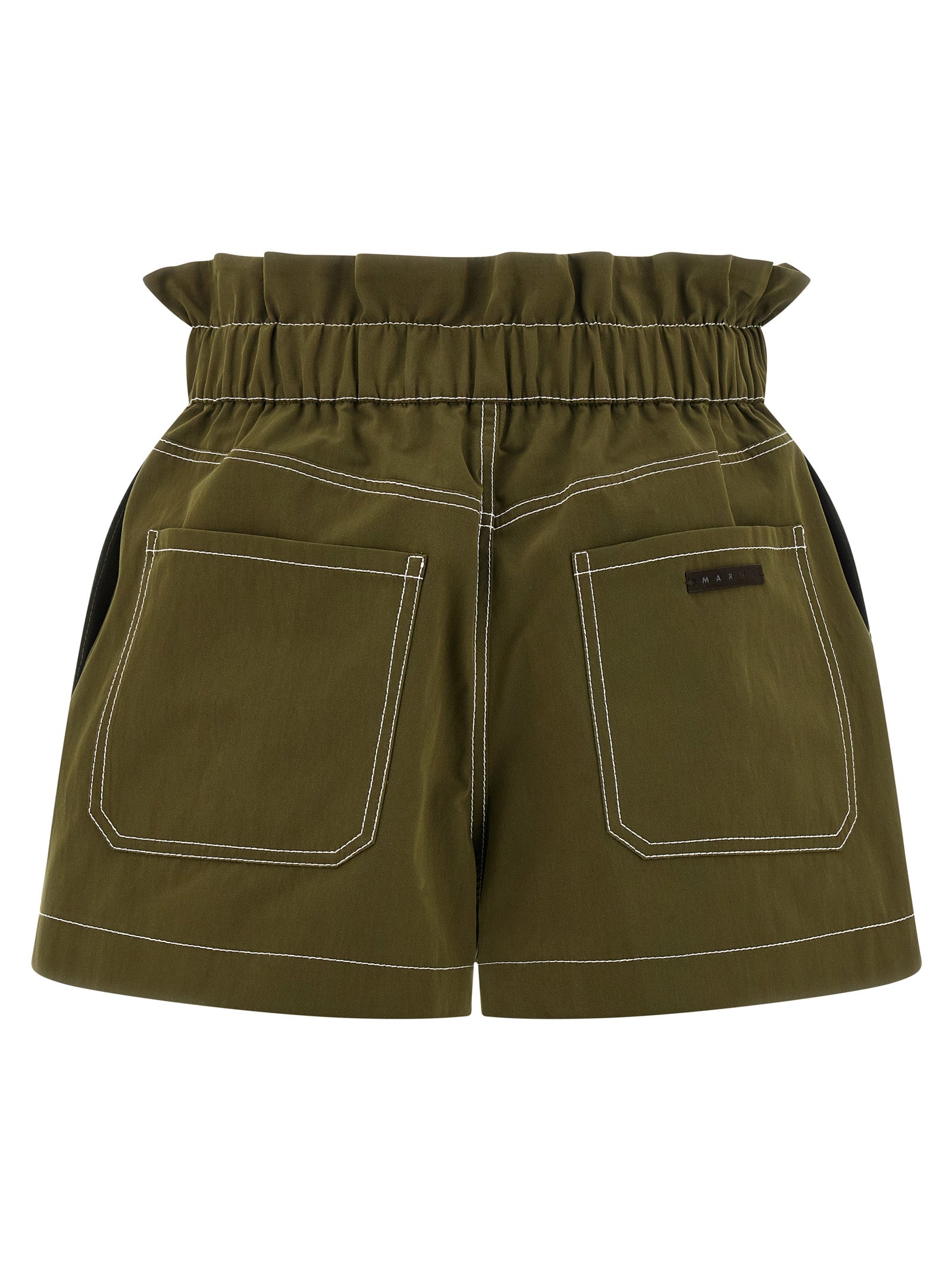 Marni Bicolor Cotton Bermuda Women's Shorts
