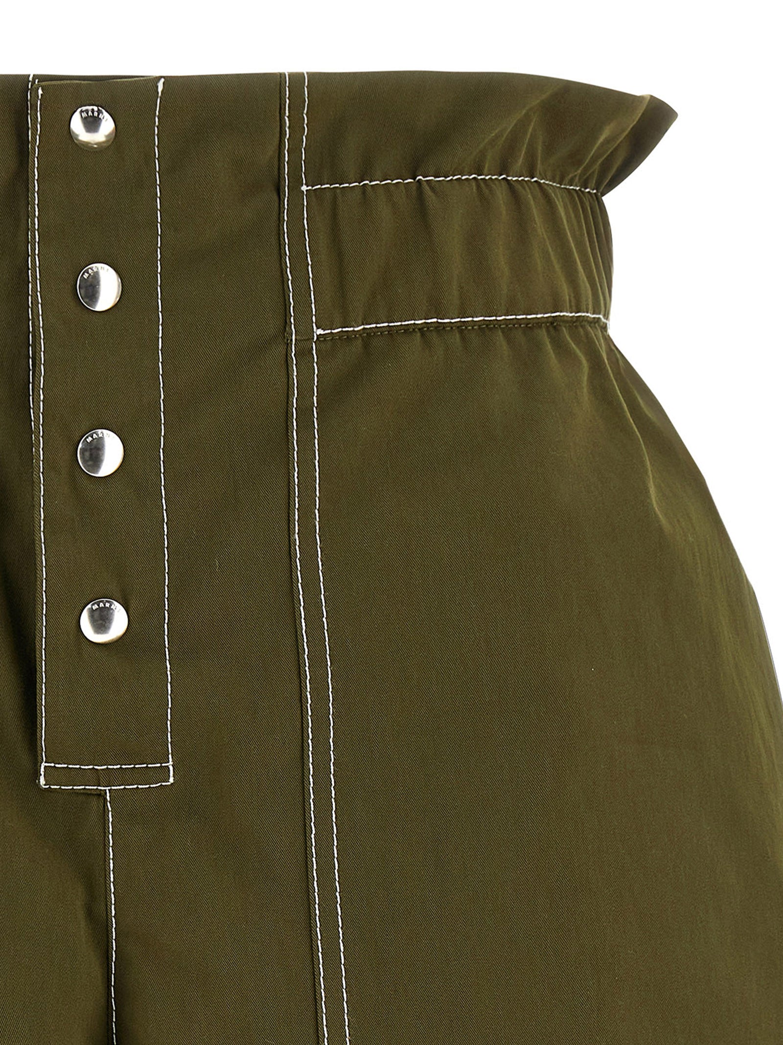 Marni Bicolor Cotton Bermuda Women's Shorts