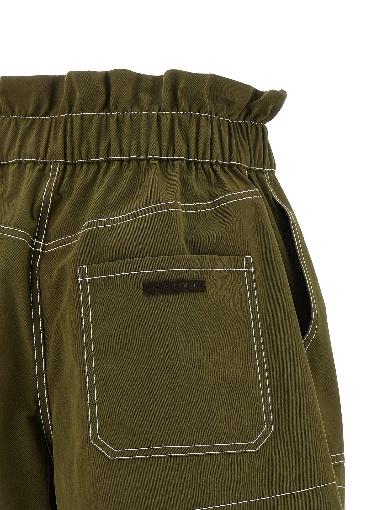 Marni Bicolor Cotton Bermuda Women's Shorts