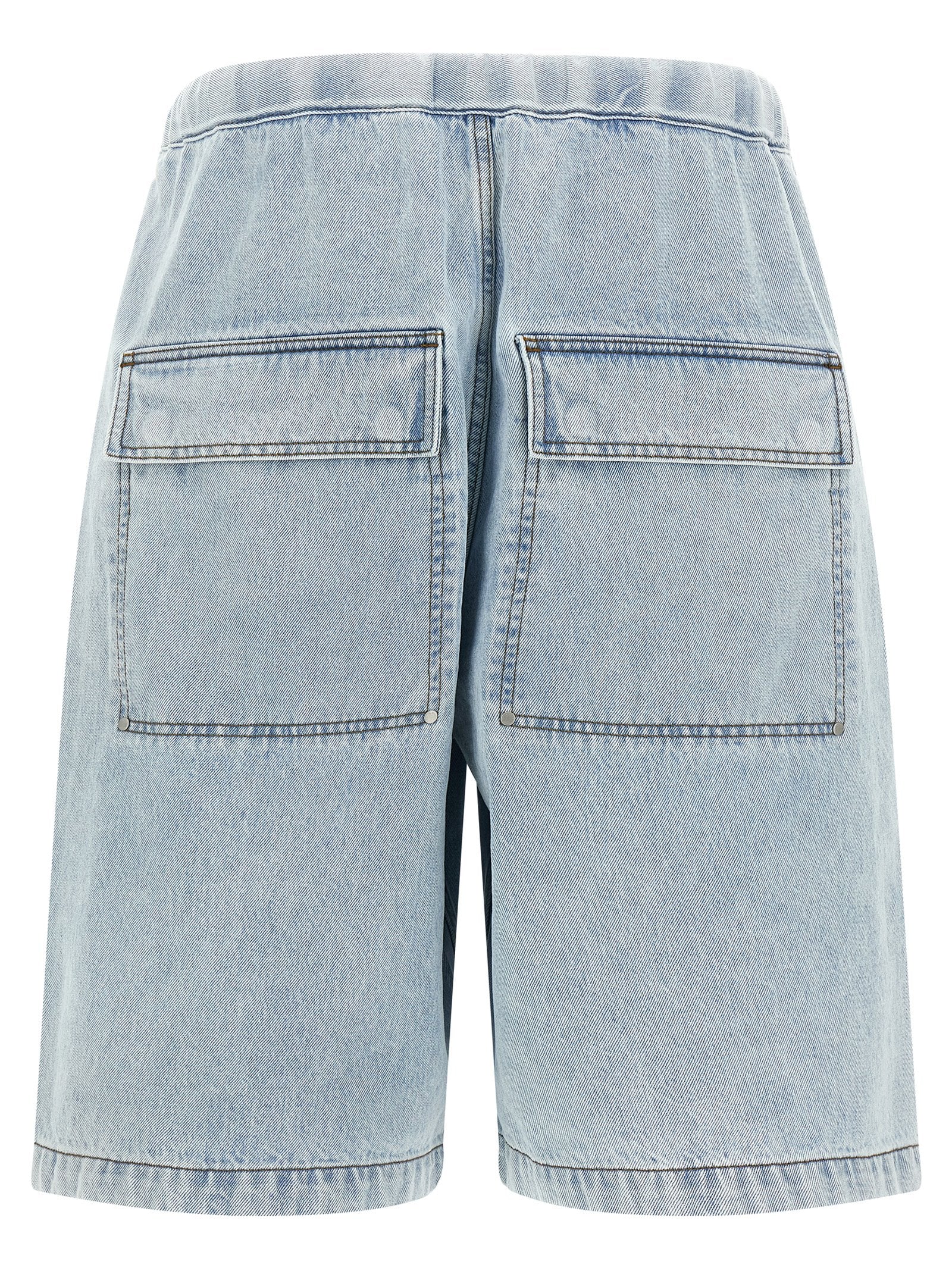 Entire Studios Blue Cotton Bermuda Men's Shorts