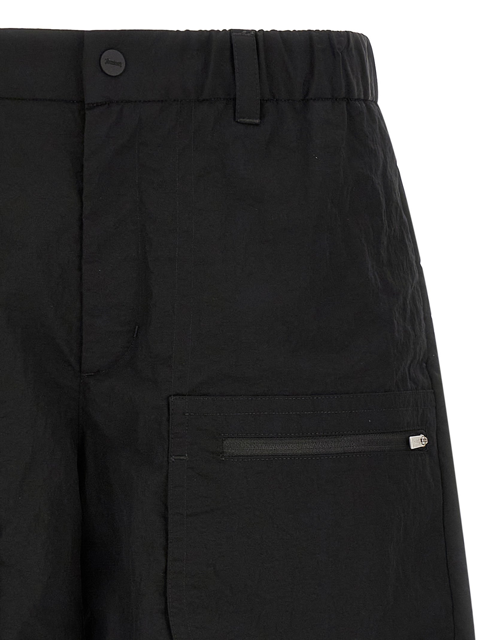 LAMINAR Black Polyamide Bermuda Men's Shorts