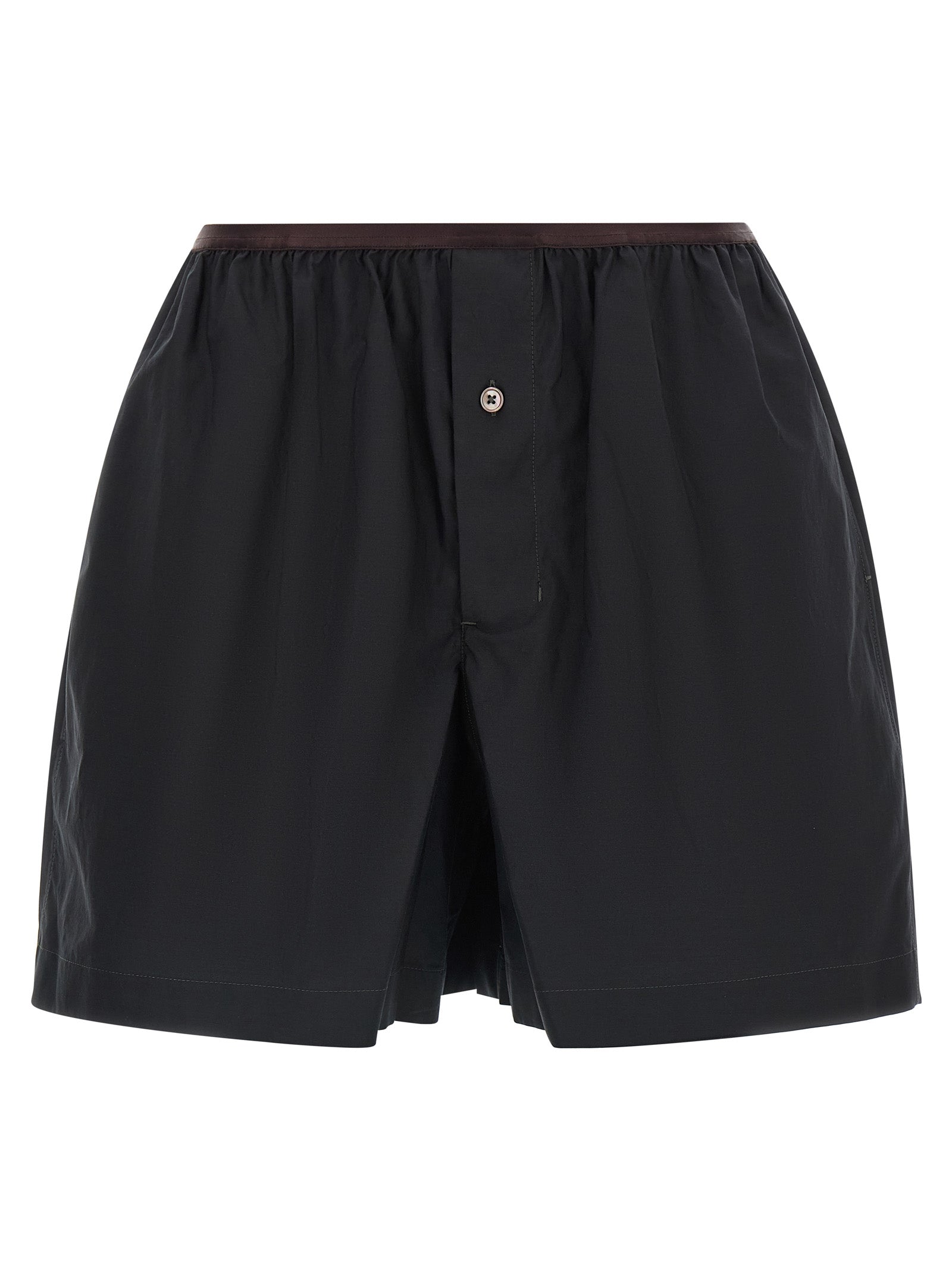 Lemaire Gray Cotton Bermuda Women's Shorts