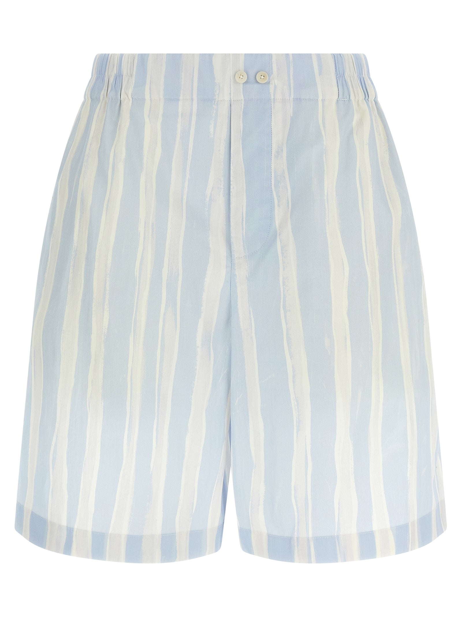 Jacquemus Blue Linen Bermuda Men's Shorts