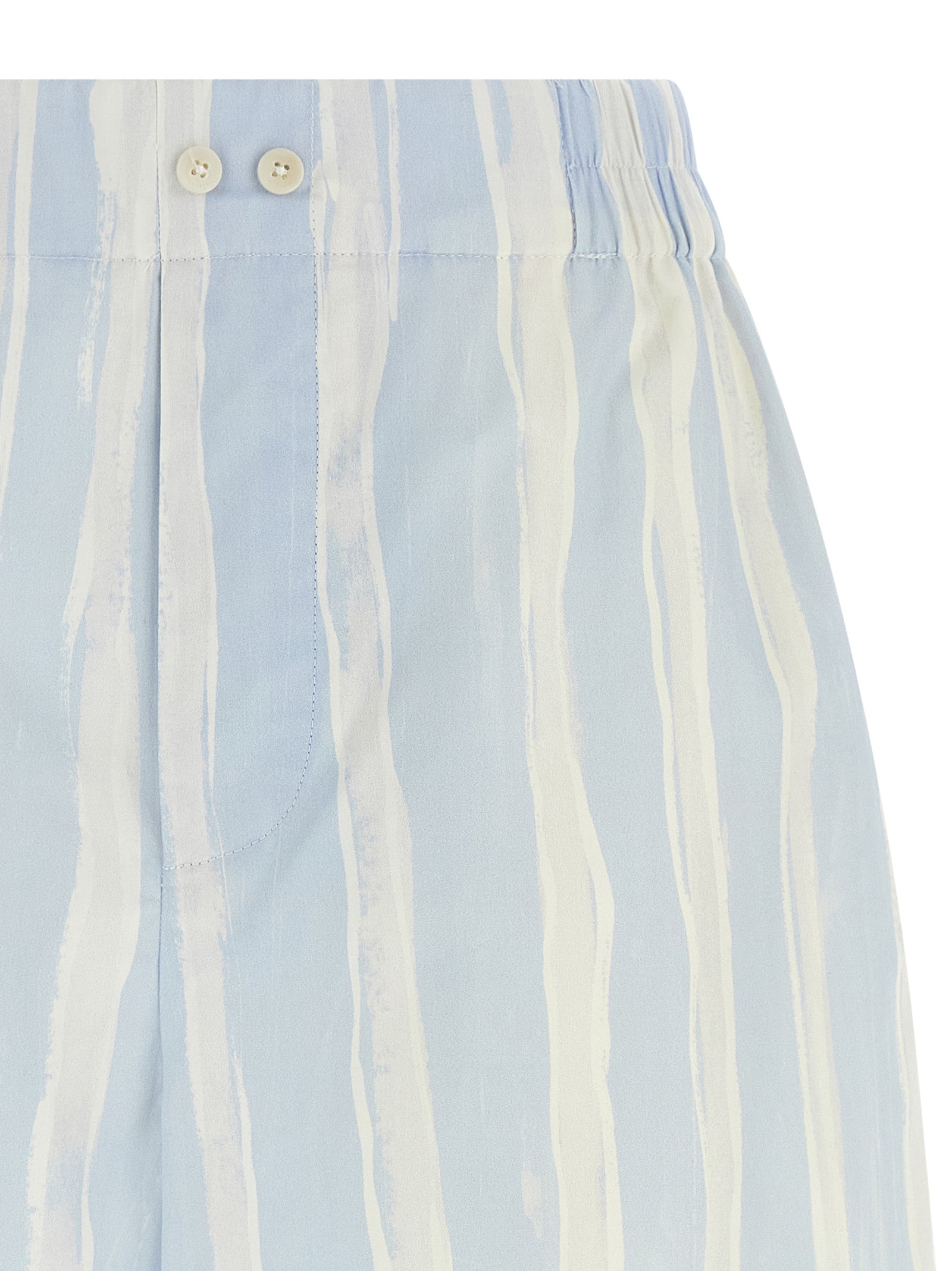 Jacquemus Blue Linen Bermuda Men's Shorts