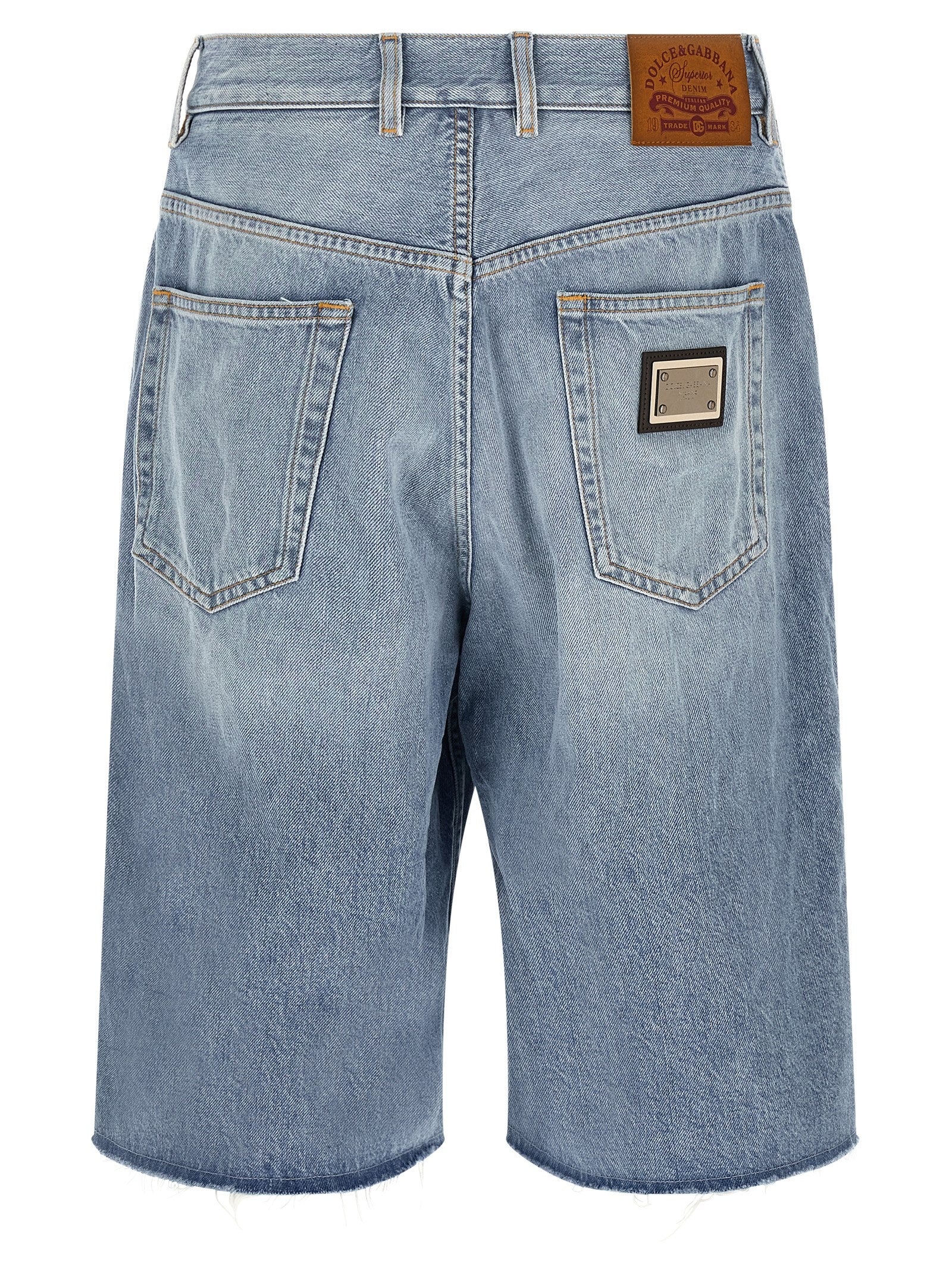 Dolce & Gabbana Blue Cotton Bermuda Men's Shorts