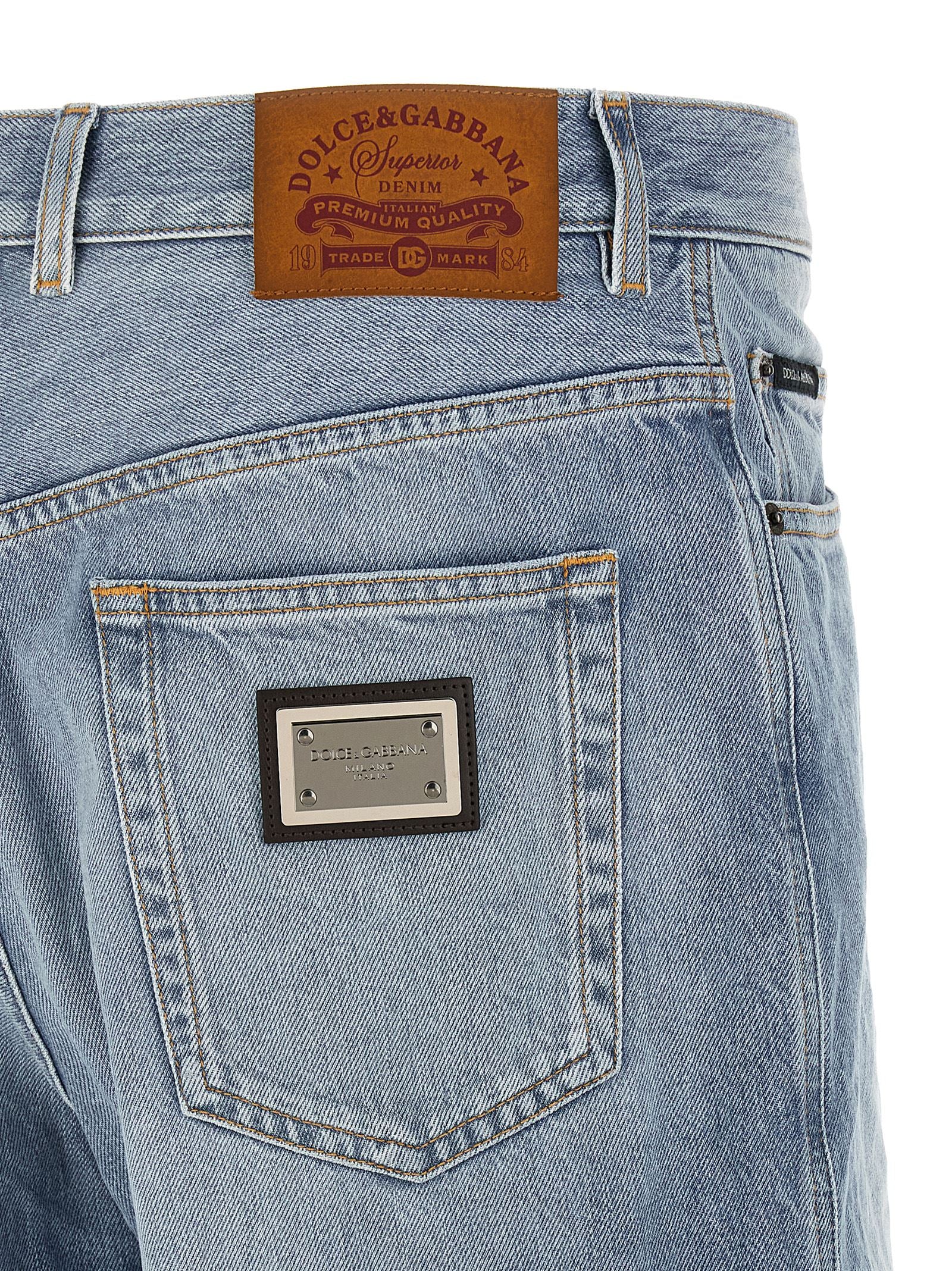 Dolce & Gabbana Blue Cotton Bermuda Men's Shorts