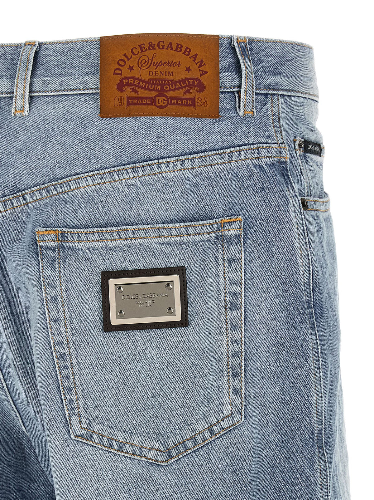 Dolce & Gabbana Blue Cotton Bermuda Men's Shorts