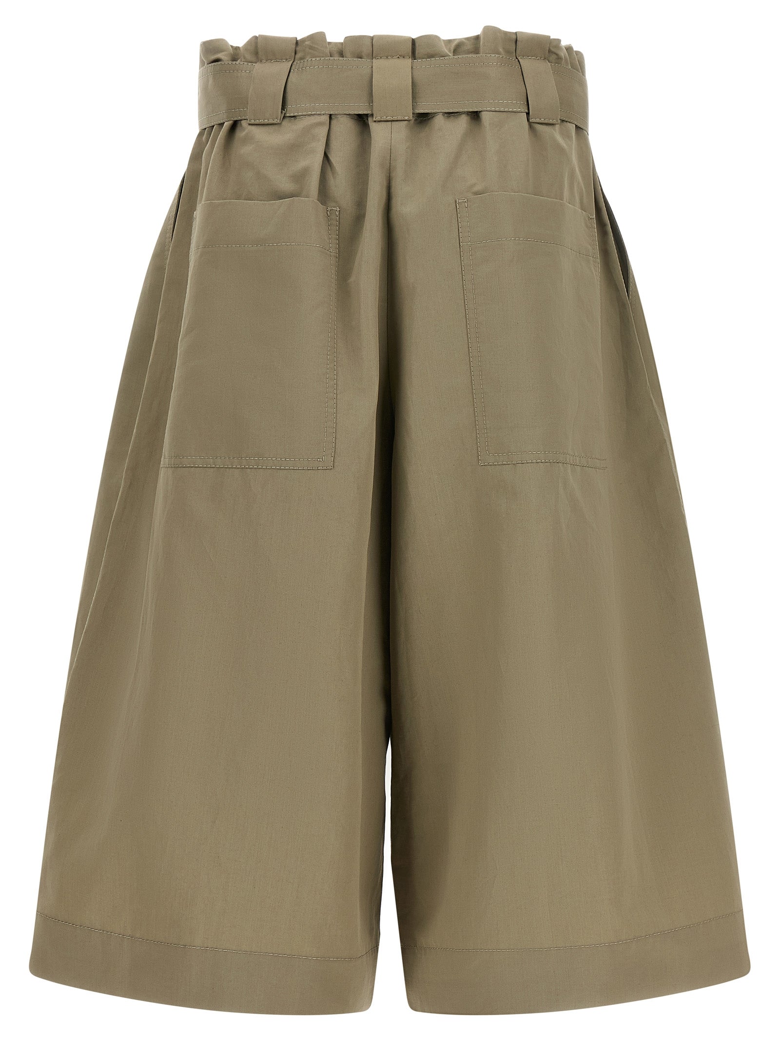 Brunello Cucinelli Bicolor Cotton Bermuda Women's Shorts