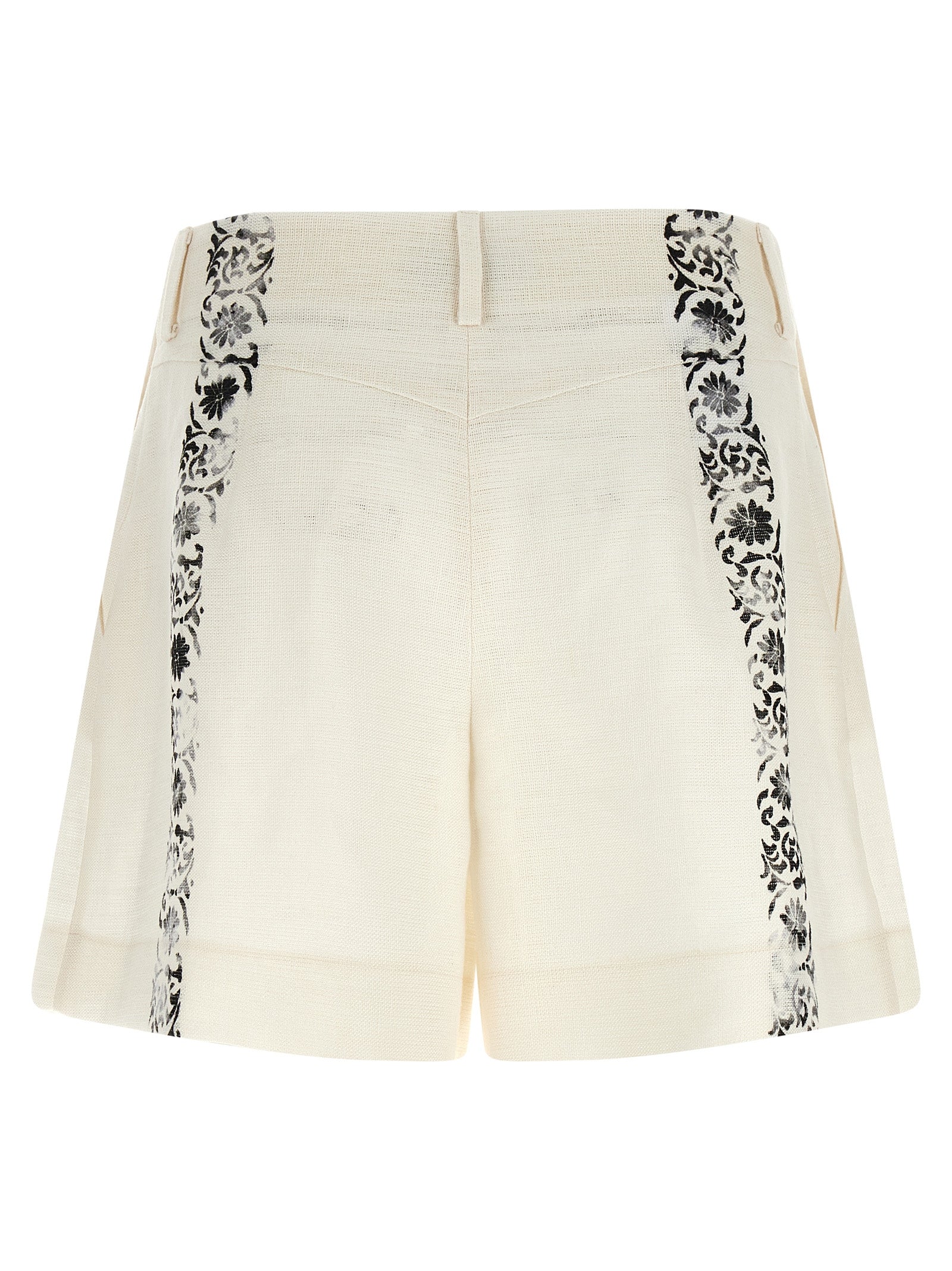Alberta Ferretti Bicolor Linen Bermuda Women's Shorts