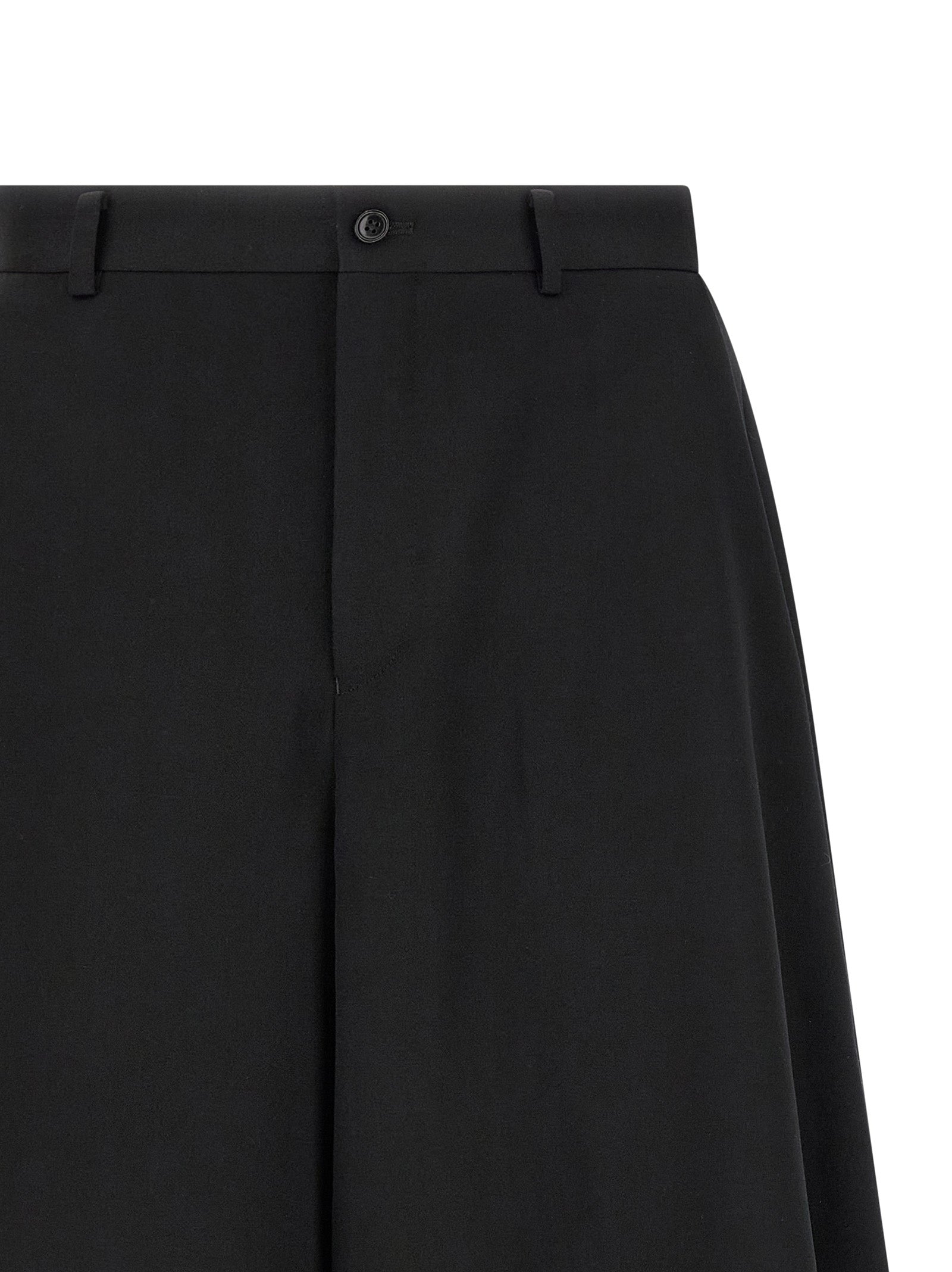 Comme Des Garçons Black Wool Bermuda Men's Shorts