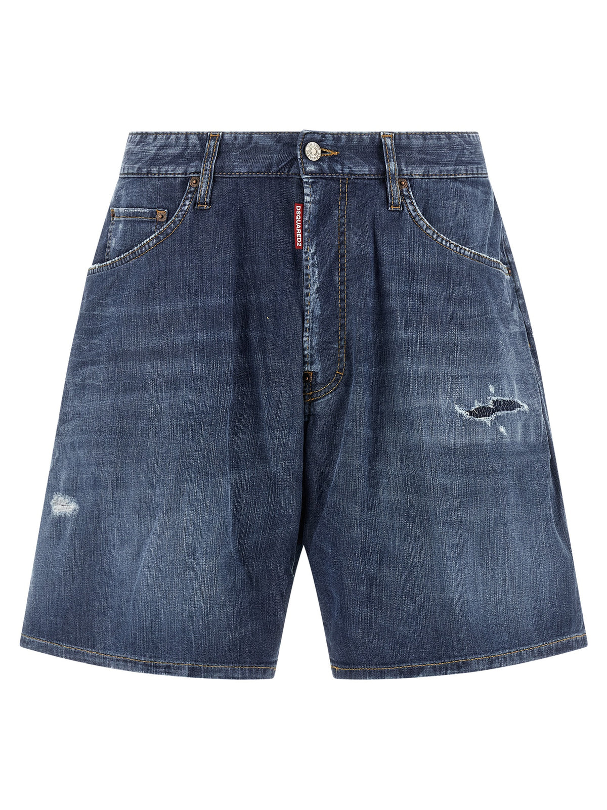Dsquared² Blue Cotton Bermuda Men's Shorts