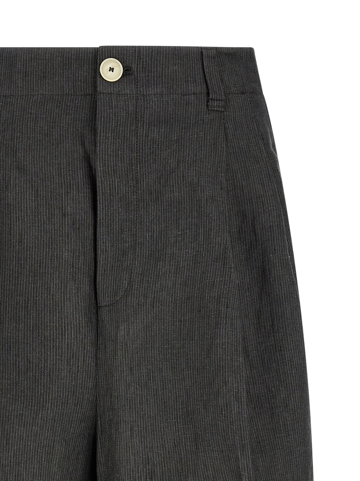 Jacquemus Gray Linen Bermuda Men's Shorts