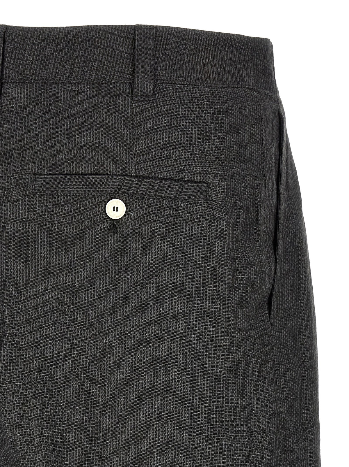 Jacquemus Gray Linen Bermuda Men's Shorts