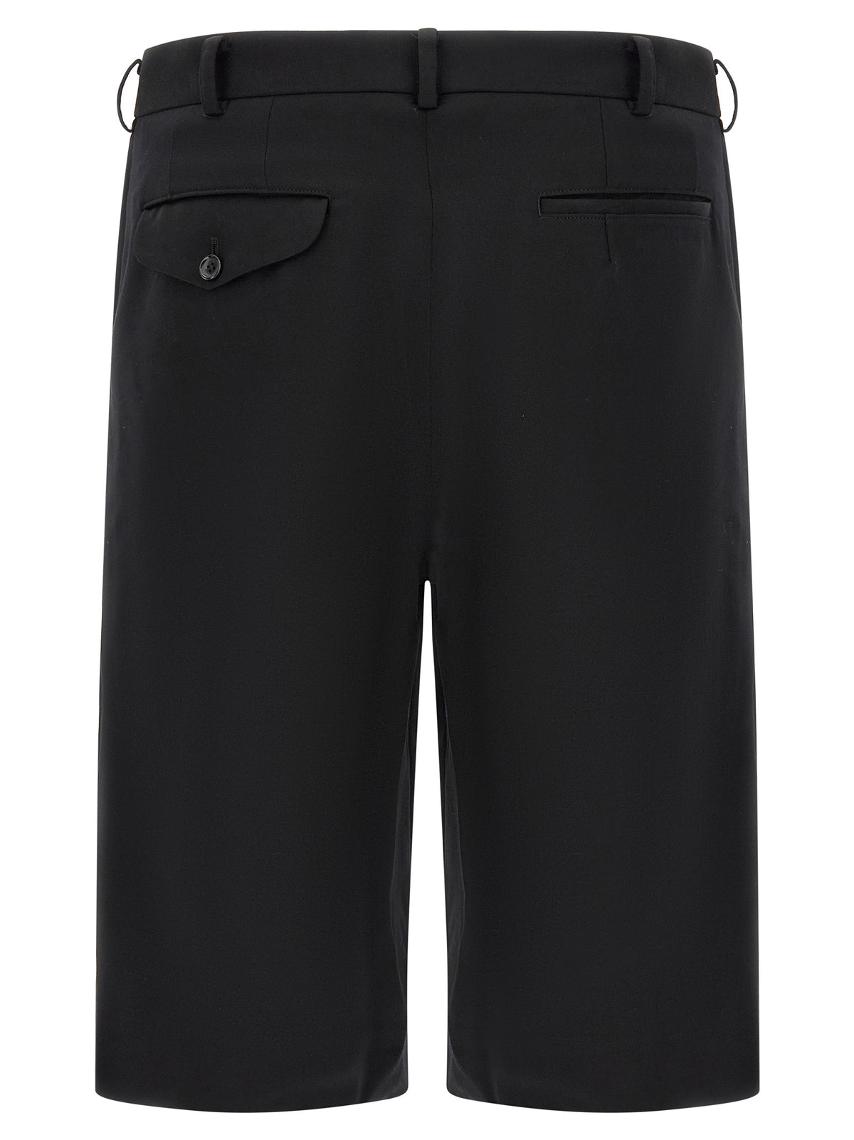 Comme Des Garçons Black Wool Bermuda Men's Shorts