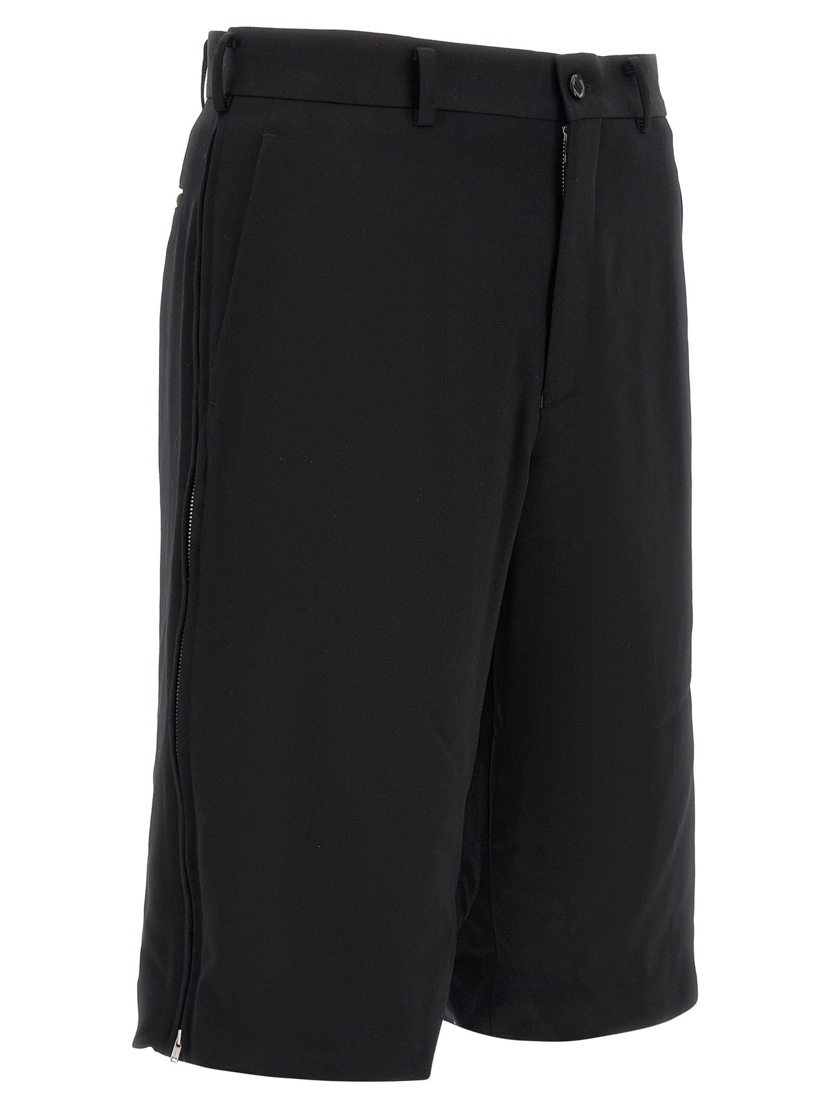 Comme Des Garçons Black Wool Bermuda Men's Shorts
