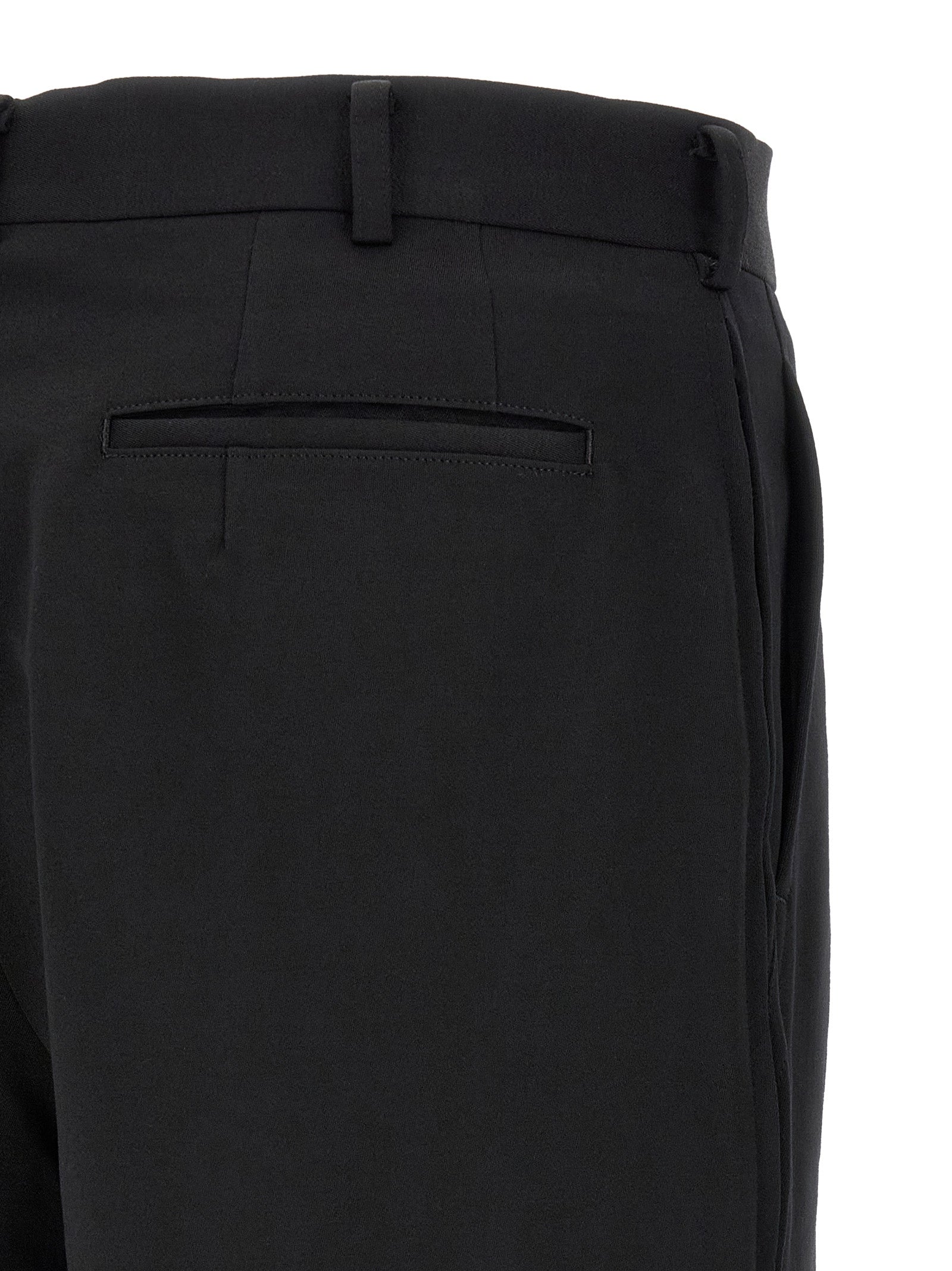 Comme Des Garçons Black Wool Bermuda Men's Shorts