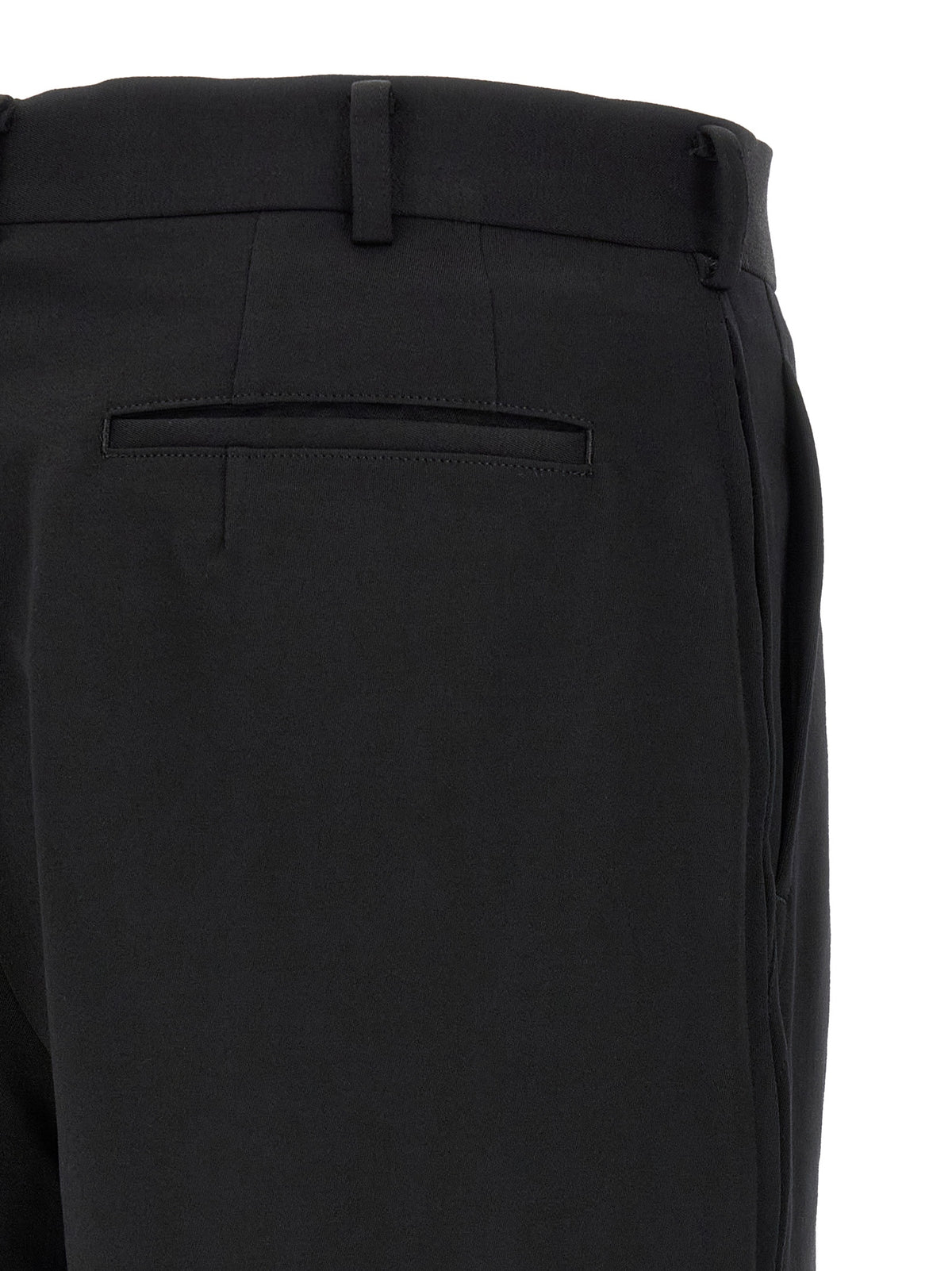 Comme Des Garçons Black Wool Bermuda Men's Shorts