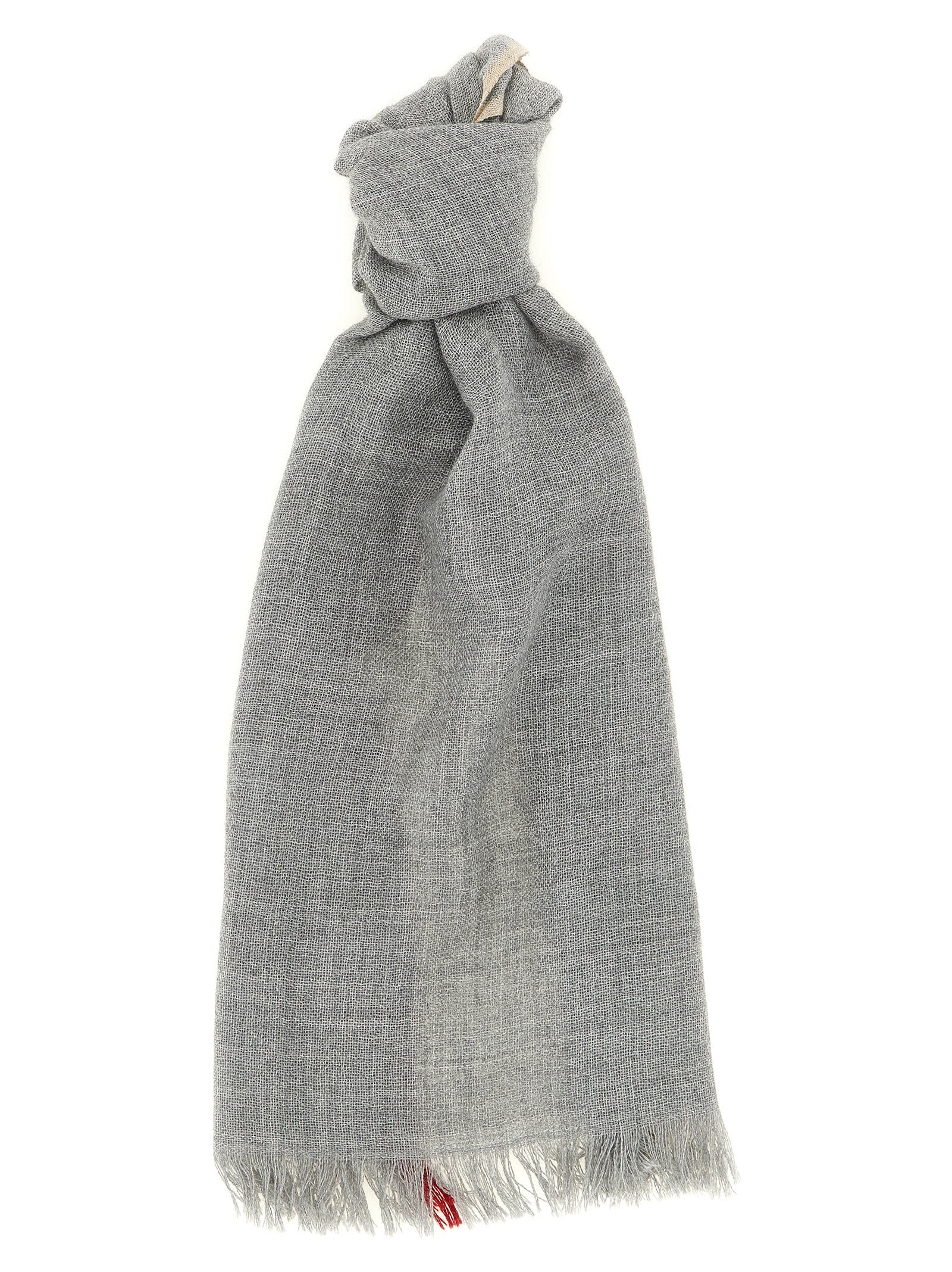 Brunello Cucinelli Gray Virgin Wool Men's Scarf