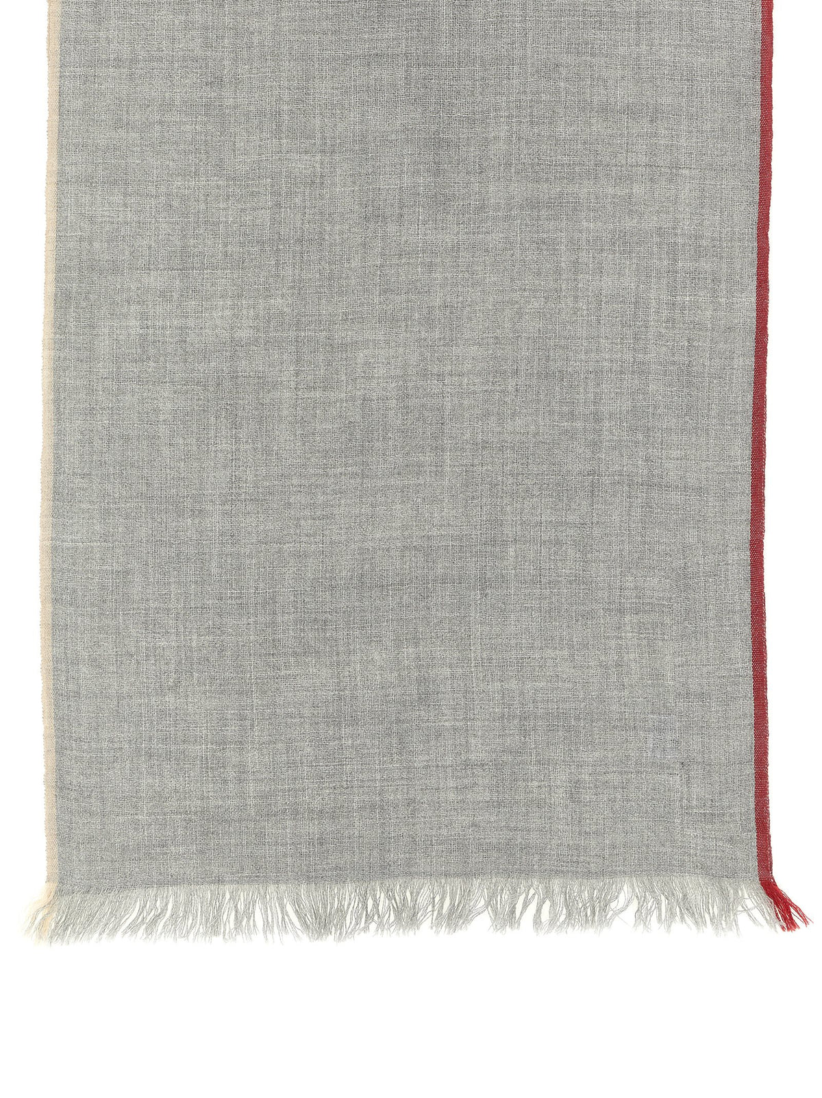 Brunello Cucinelli Gray Virgin Wool Men's Scarf