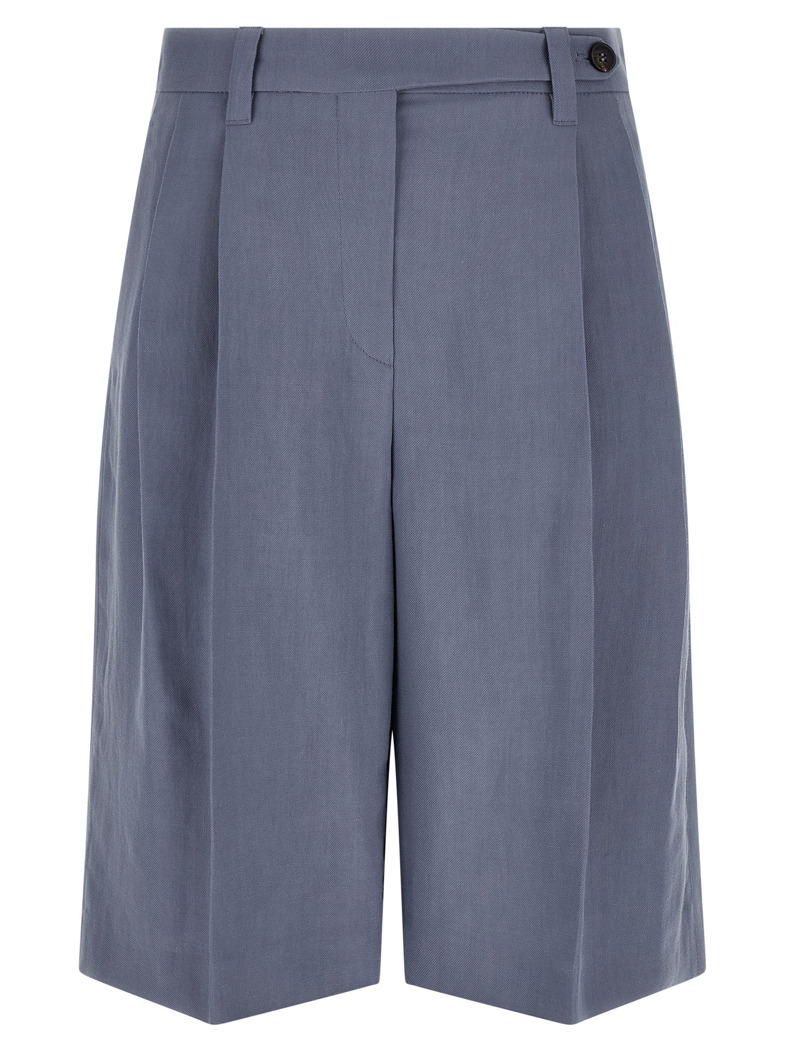 Brunello Cucinelli Blue Viscose Bermuda Women's Shorts