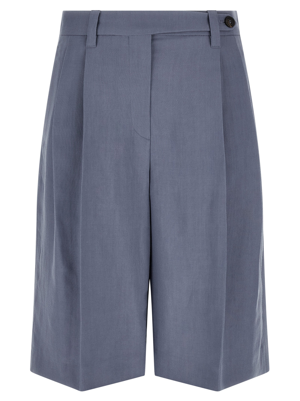 Brunello Cucinelli Blue Viscose Bermuda Women's Shorts