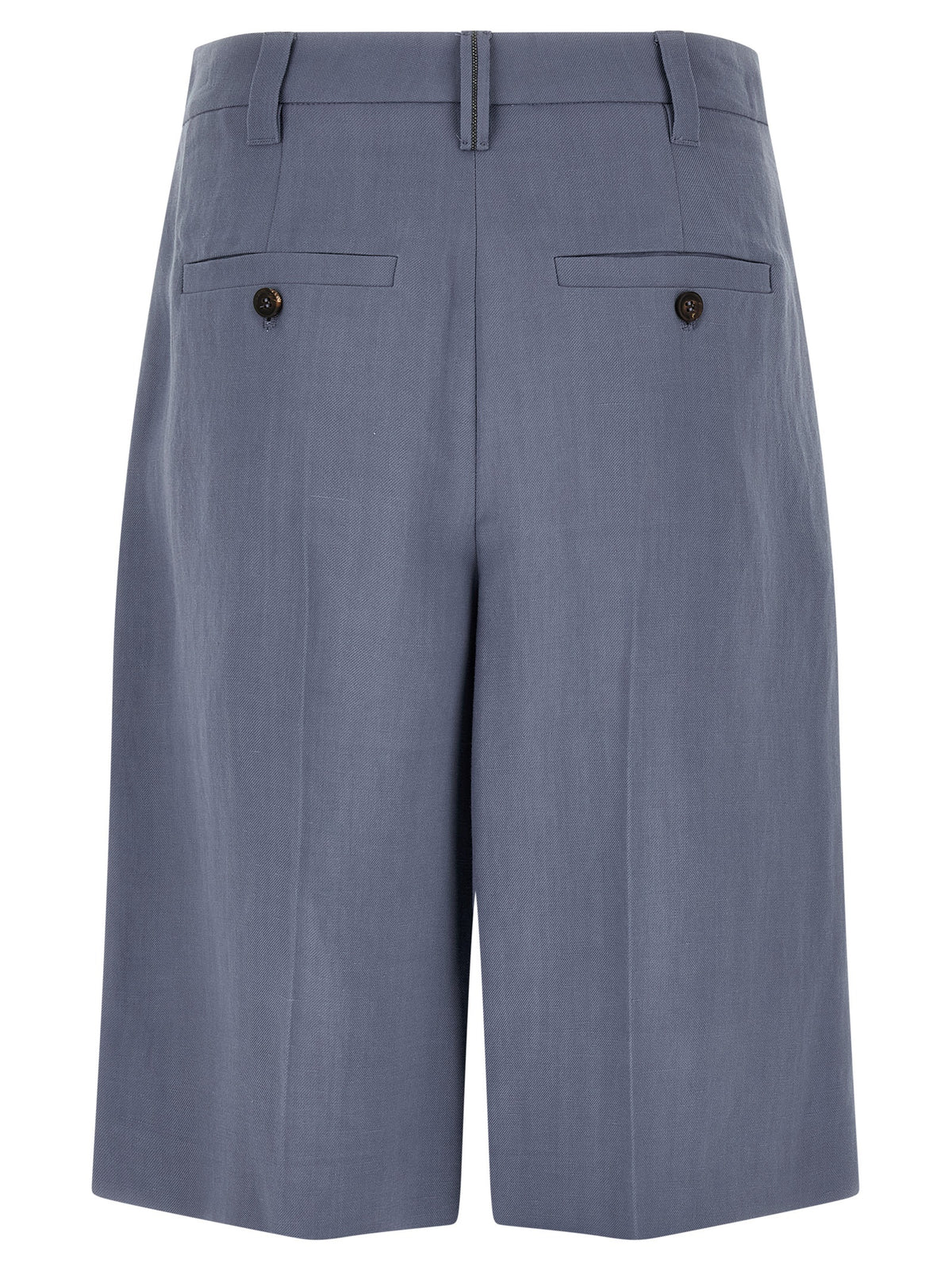 Brunello Cucinelli Blue Viscose Bermuda Women's Shorts