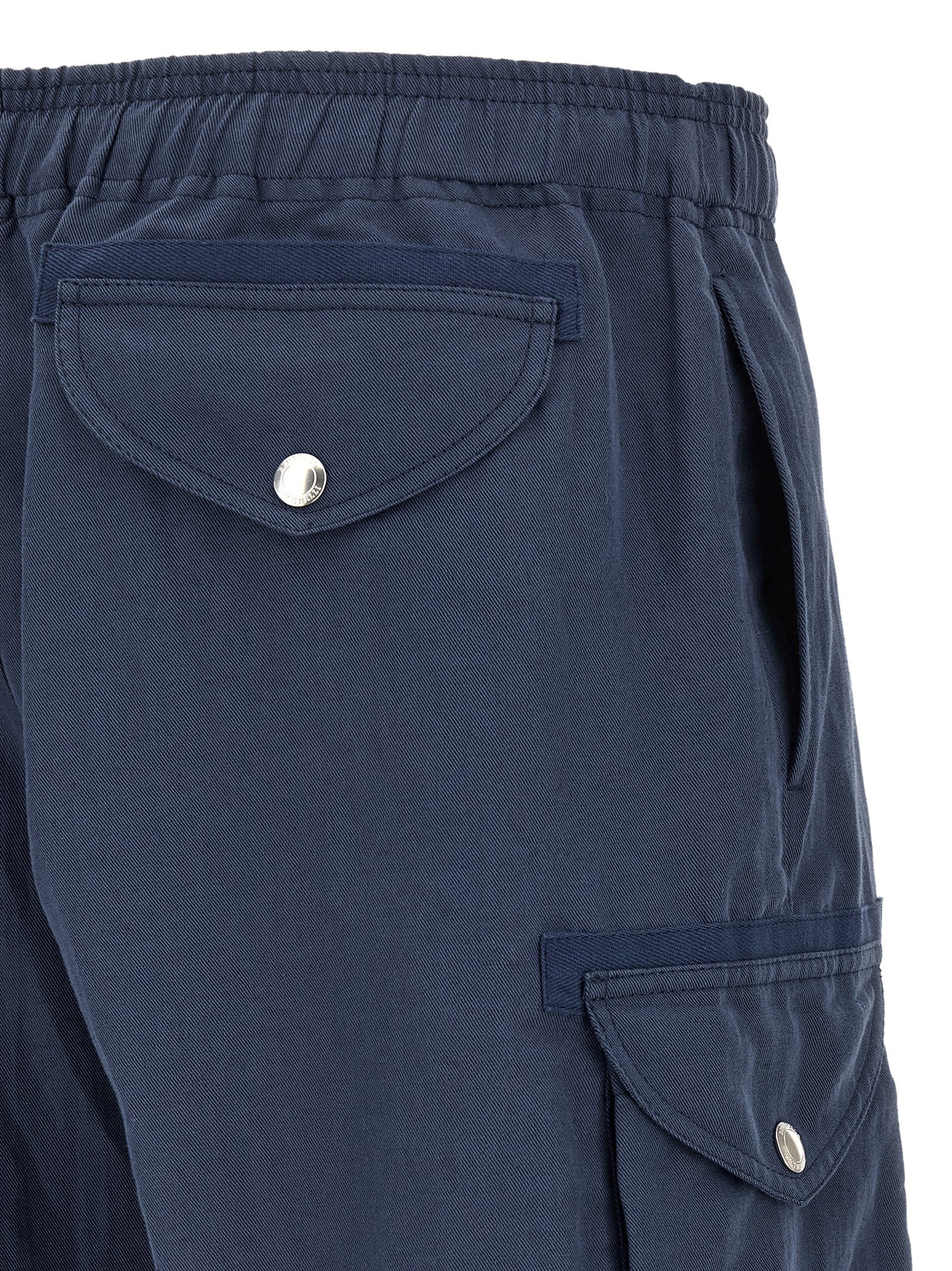 Brunello Cucinelli Blue Linen Bermuda Men's Shorts