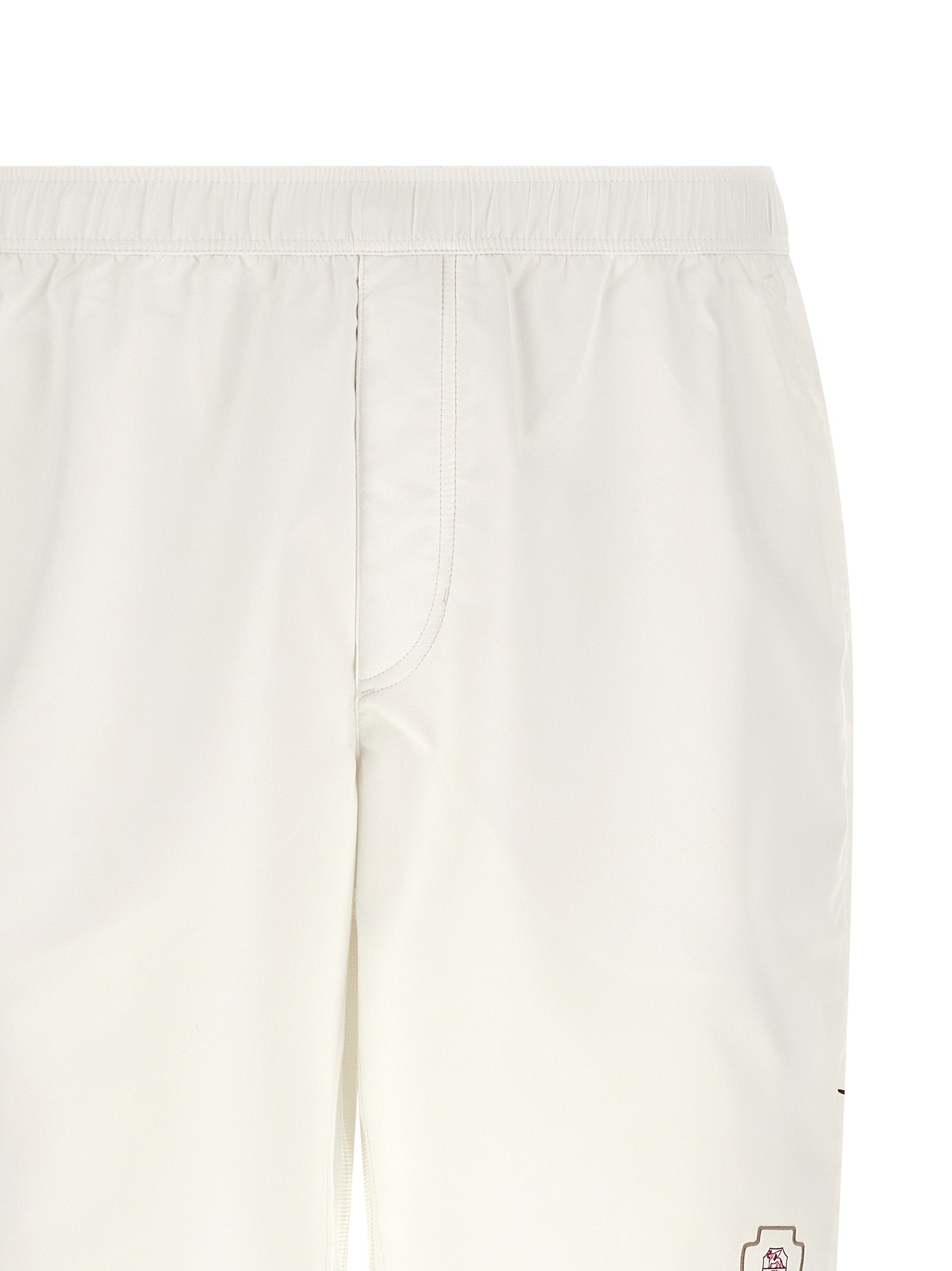 Brunello Cucinelli White Polyester Bermuda Men's Shorts