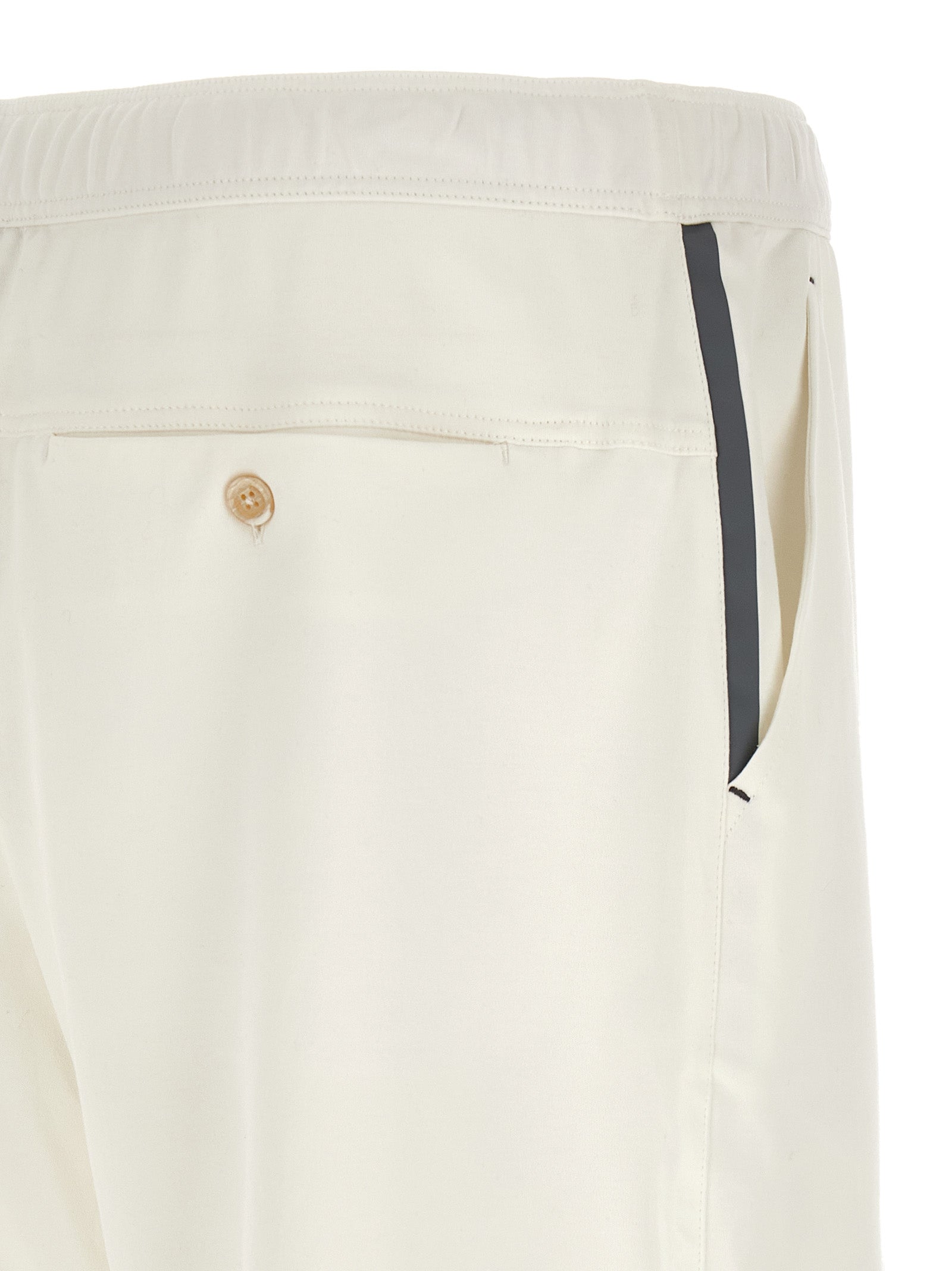 Brunello Cucinelli White Cotton Bermuda Men's Shorts