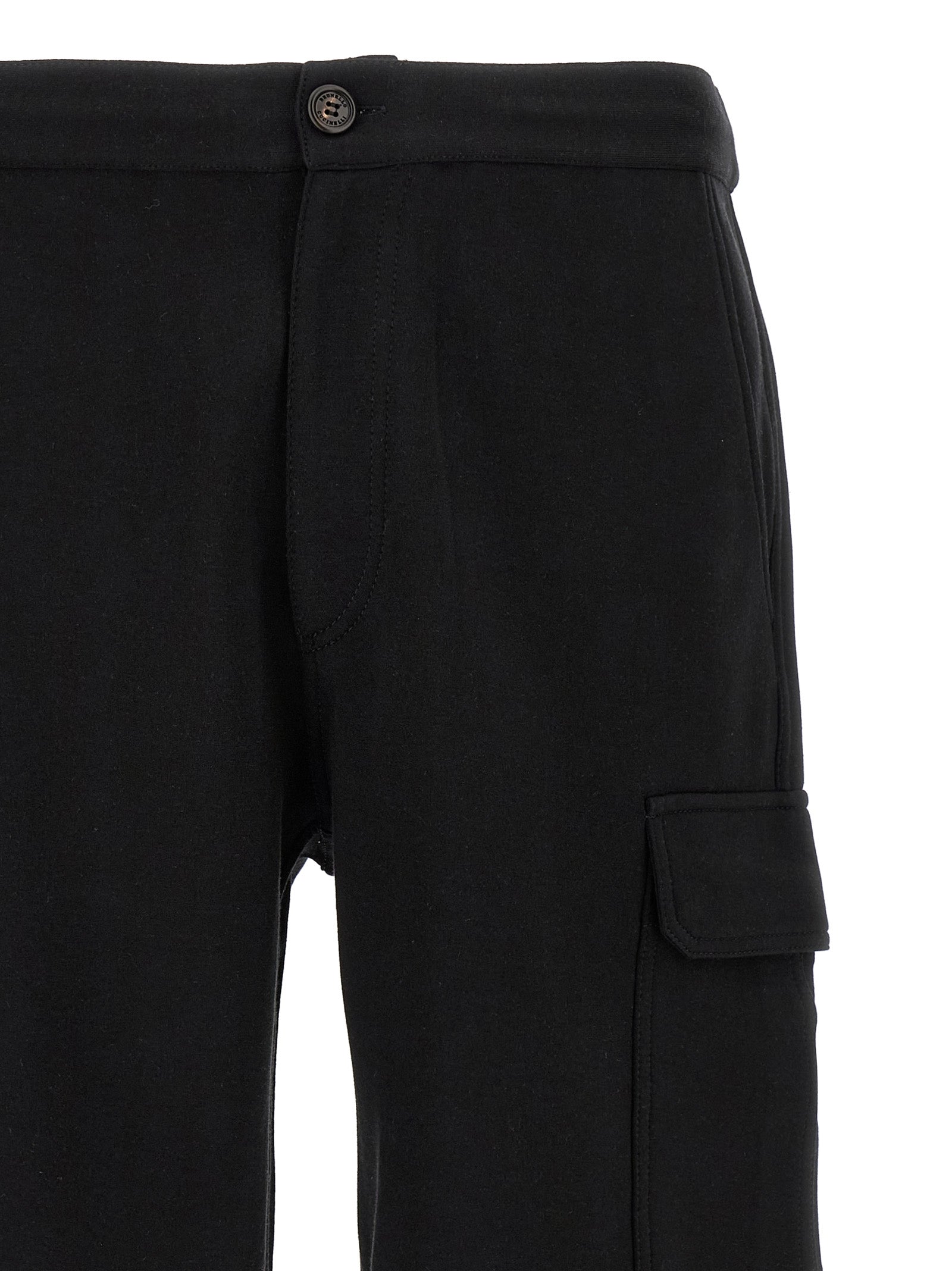 Brunello Cucinelli Black Cotton Bermuda Men's Shorts