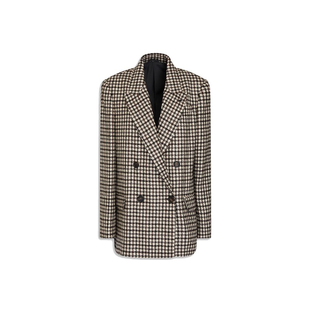 Brunello Cucinelli Brown Alpaca Leather Women's Blazer