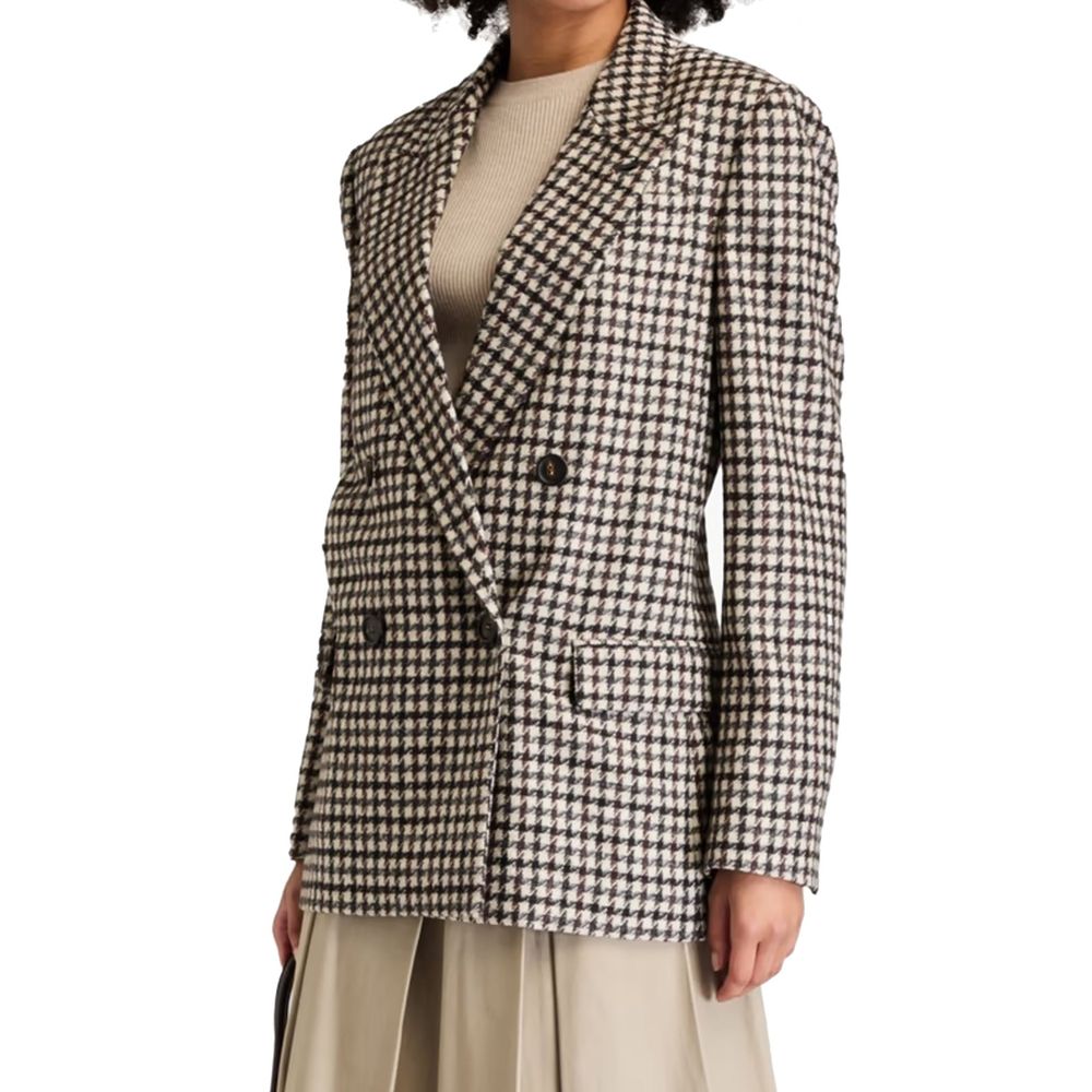 Brunello Cucinelli Brown Alpaca Leather Women's Blazer