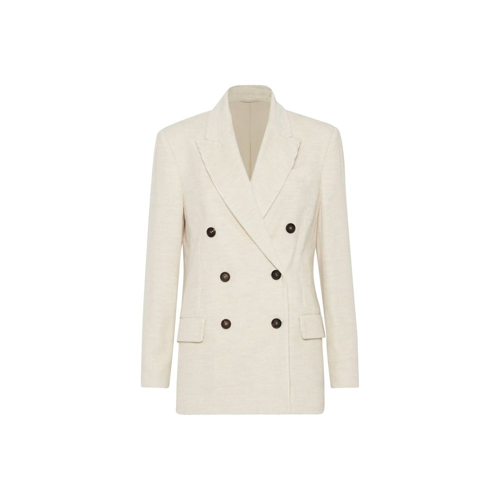 Brunello Cucinelli White Cotton Women's Blazer