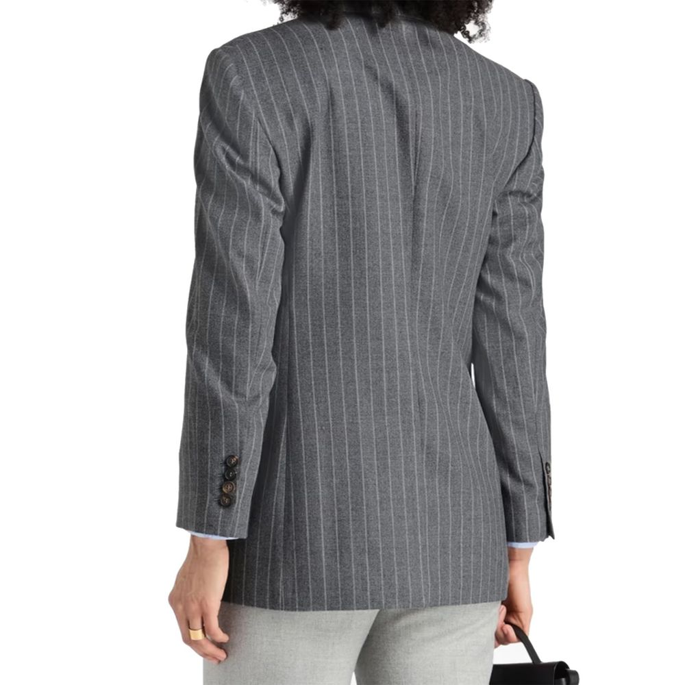 Brunello Cucinelli Gray Virgin Wool Women's Blazer